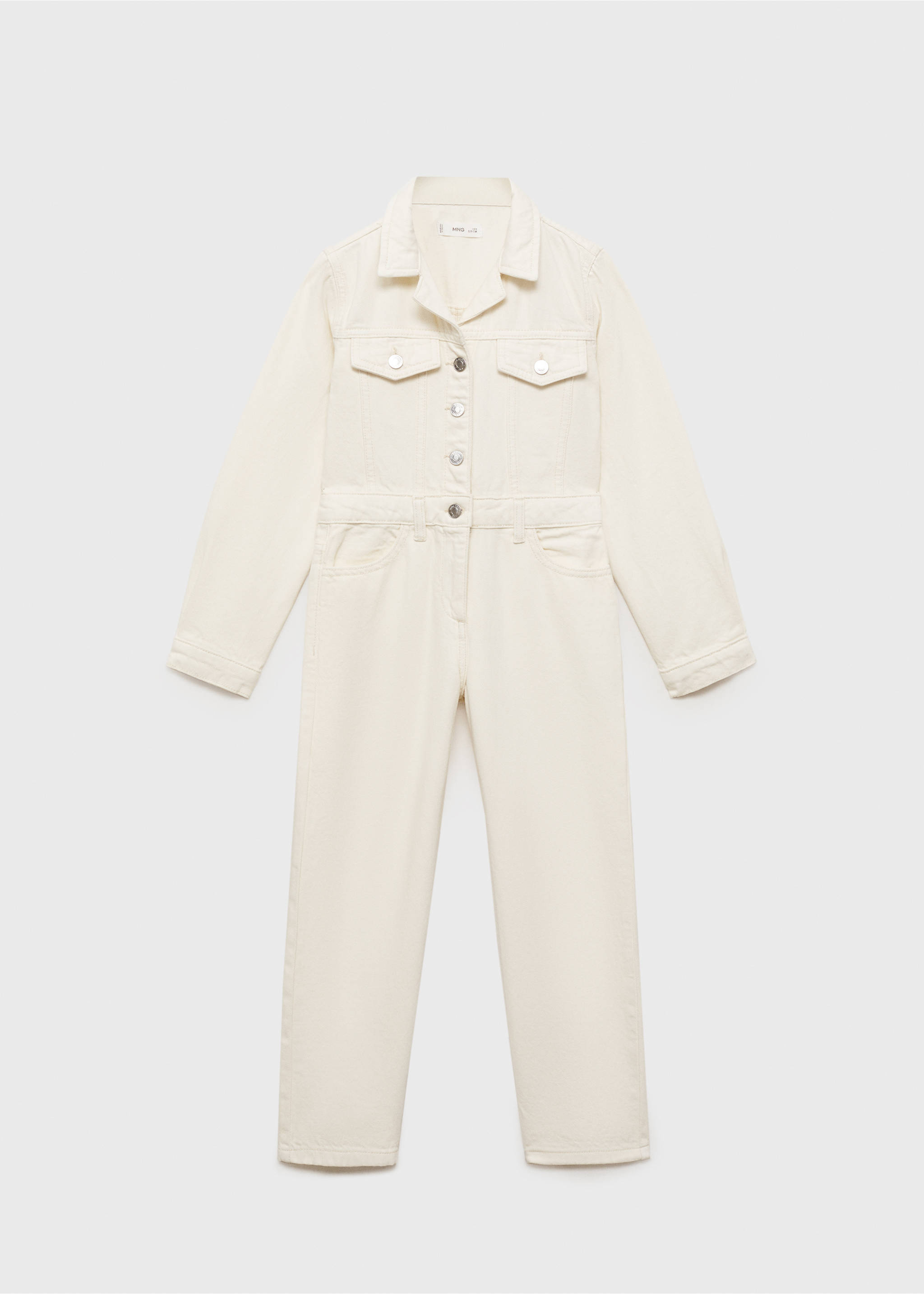 Combi-pantalon en jean - Article sans modèle, Écru. Ref: 87054792-00.