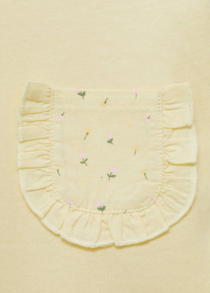 Patch pocket T-shirt — Yellow