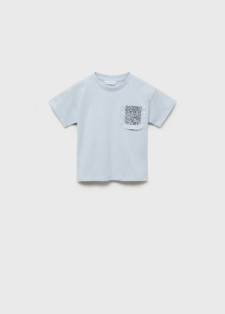 Patch pocket T-shirt — Sky Blue