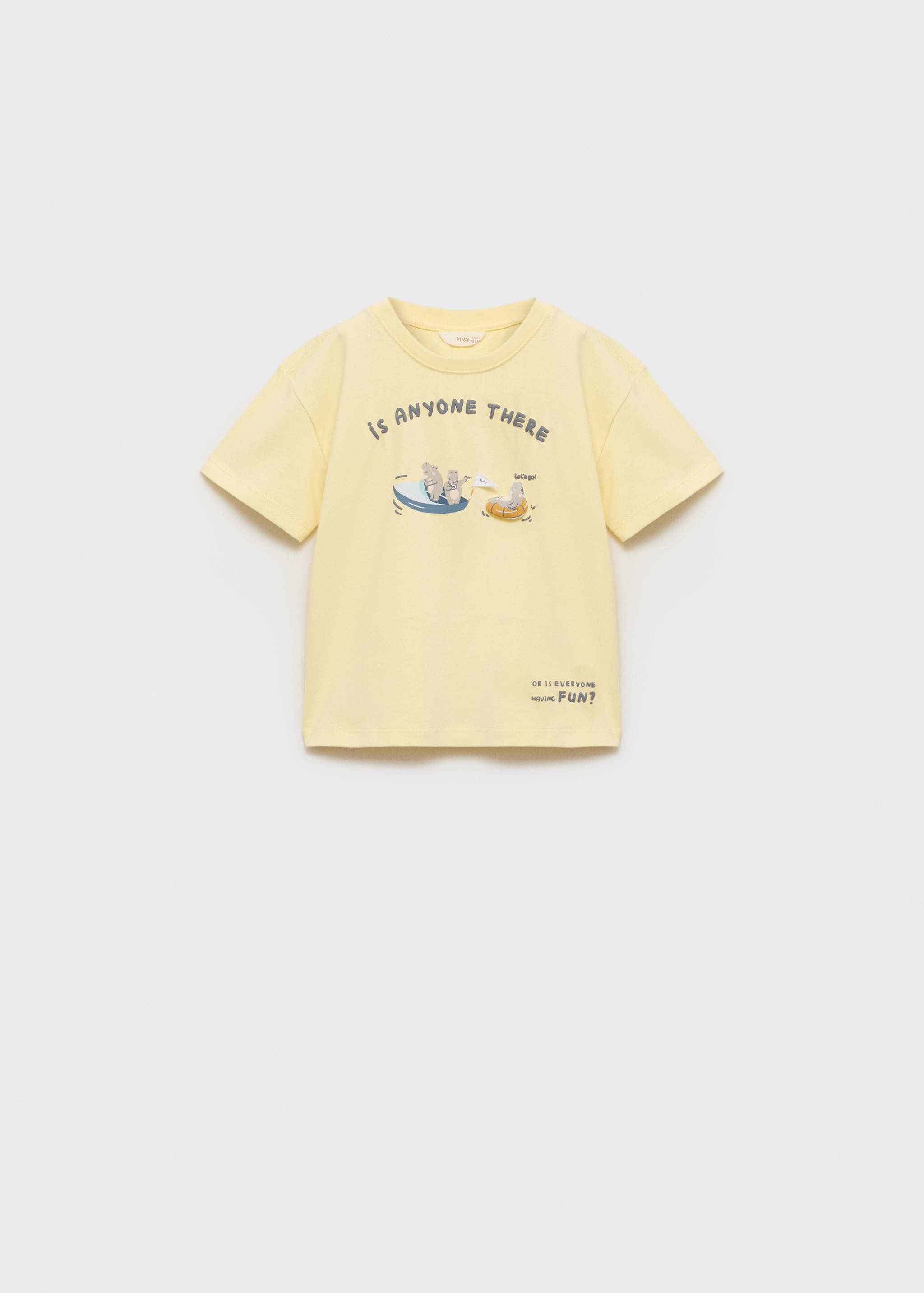 Cotton t-shirt with printed drawing - Article without model