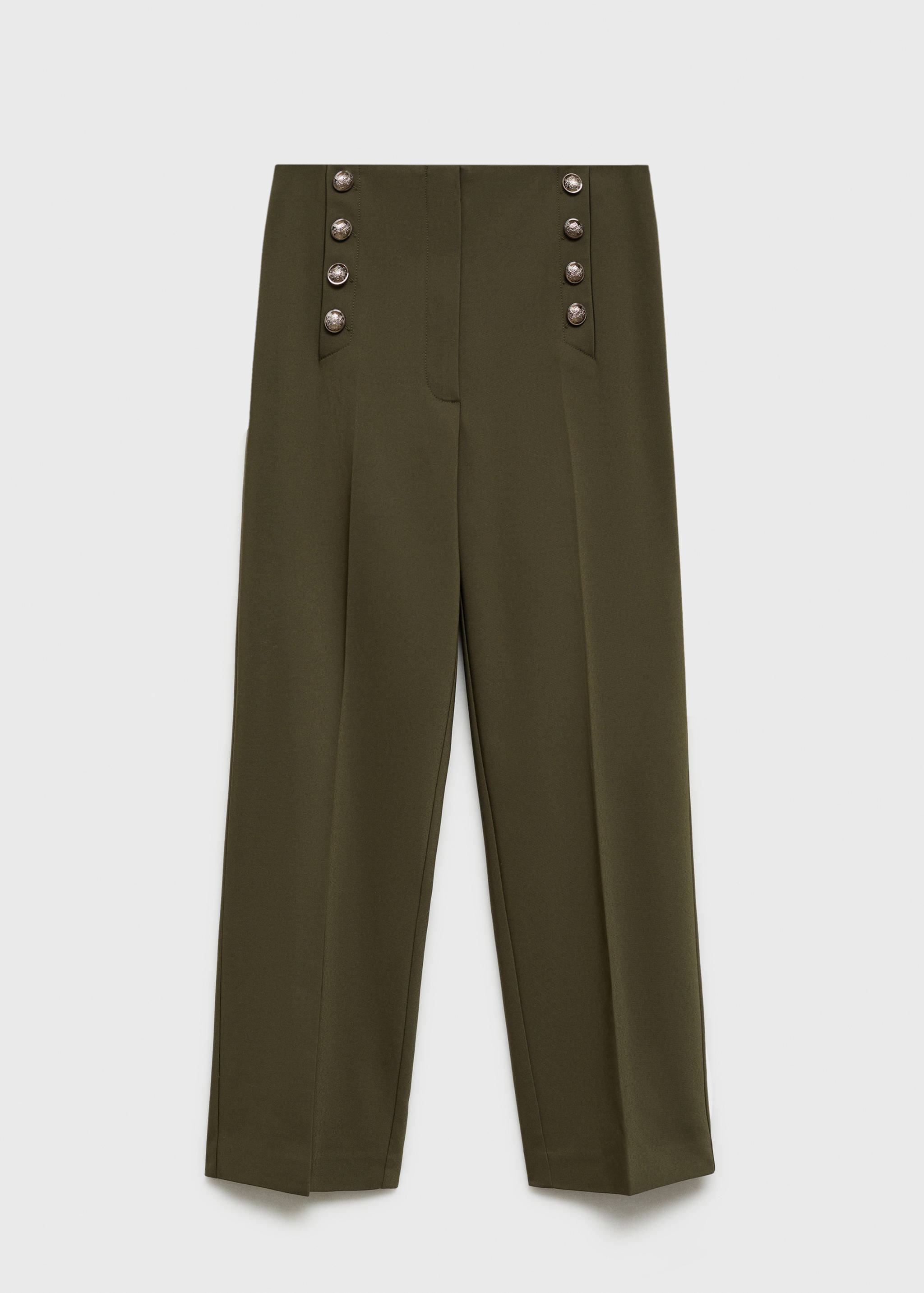 Straight pants with jewel buttons - Article without model