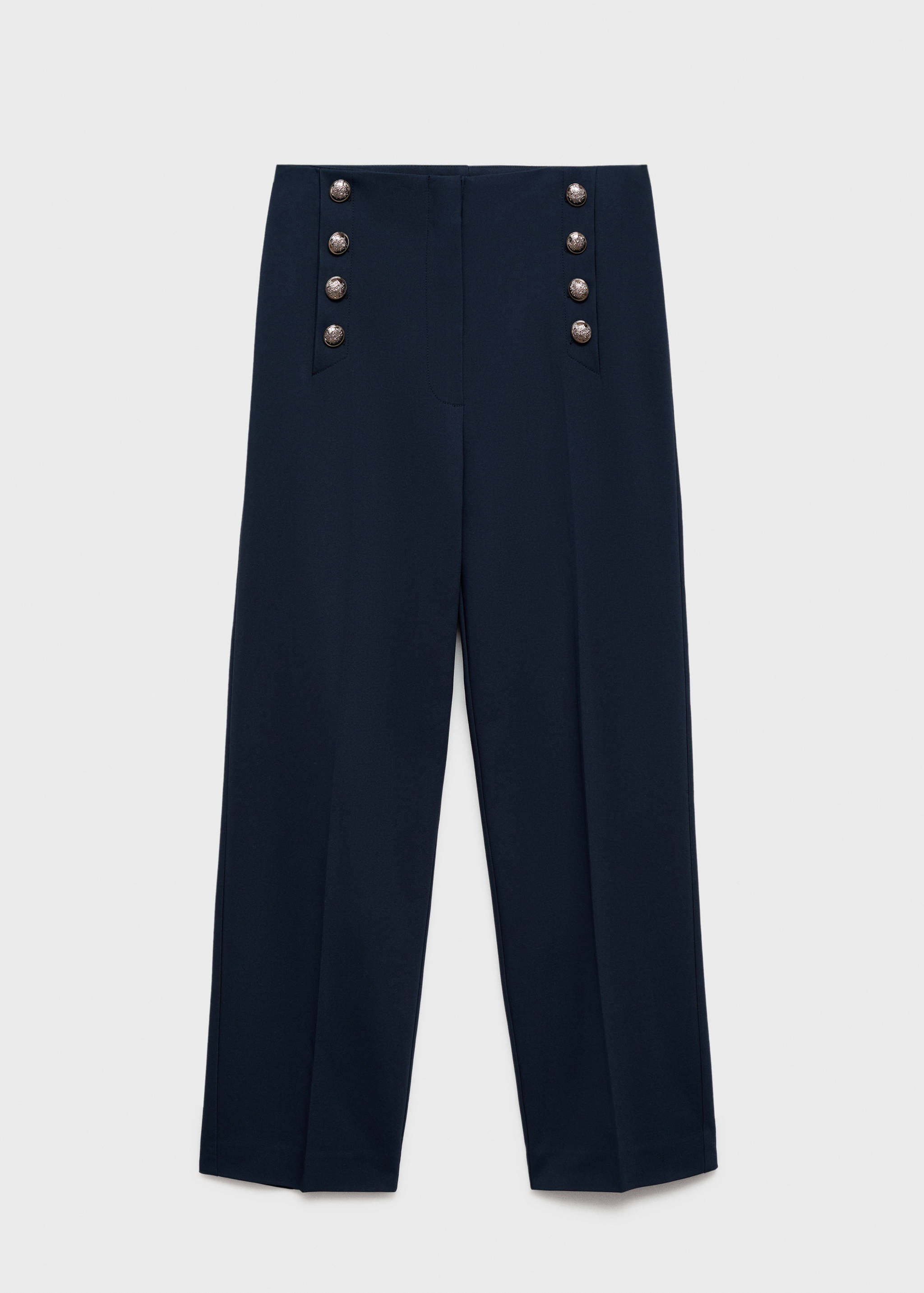 Straight trousers with jewel buttons - Article without model