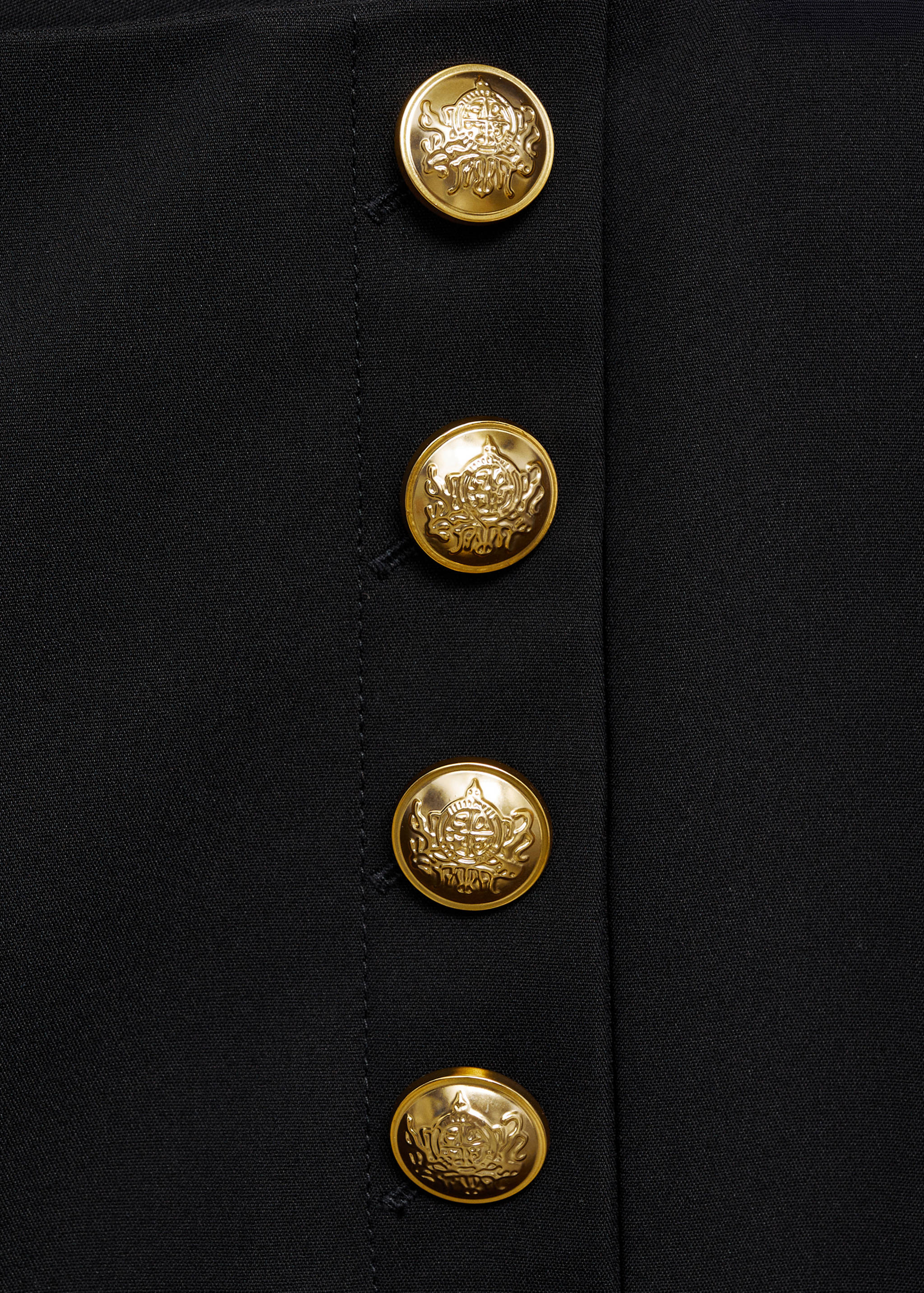 Straight pants with jewel buttons - Details of the article 0