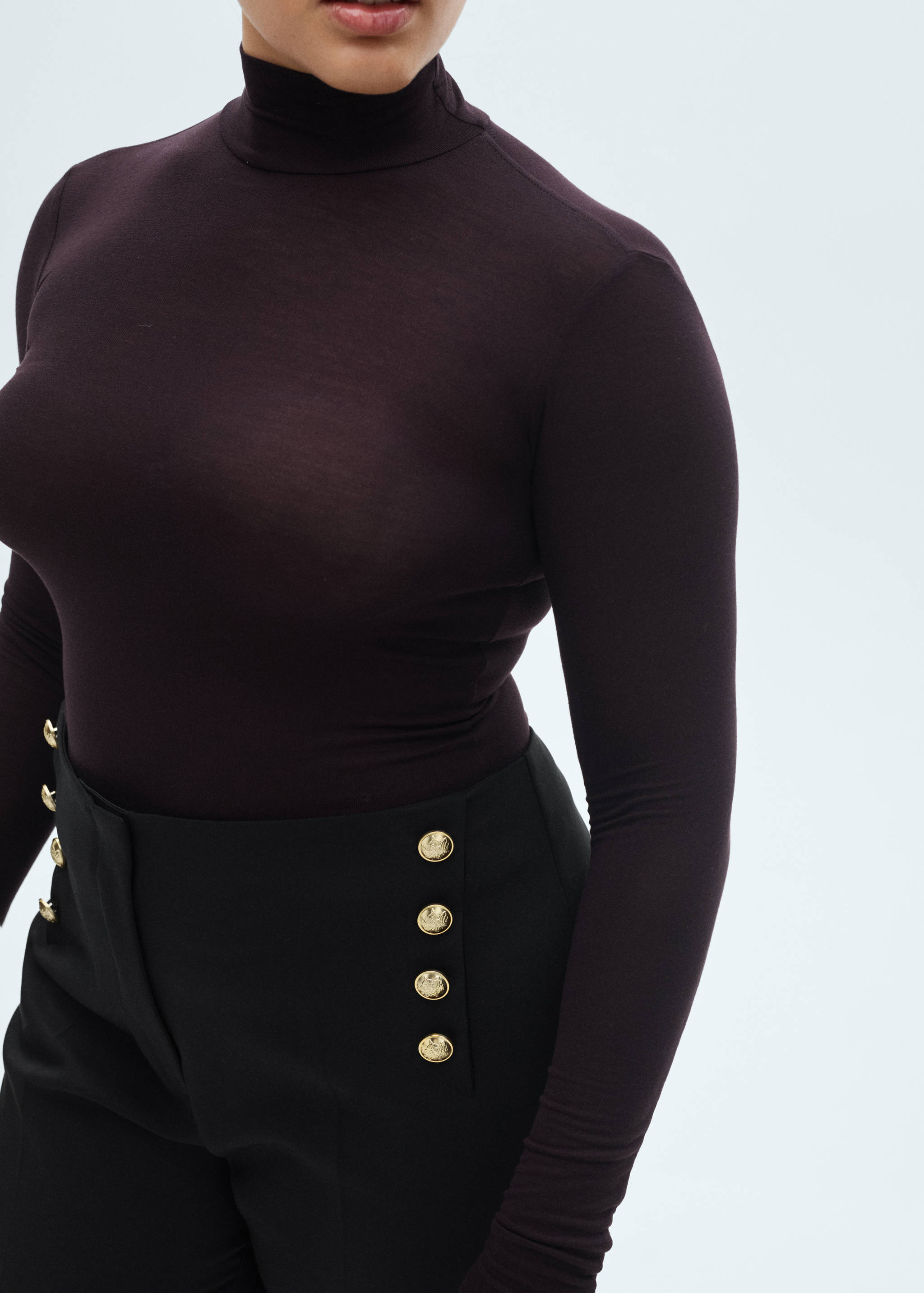 Straight pants with jewel buttons - Details of the article 4