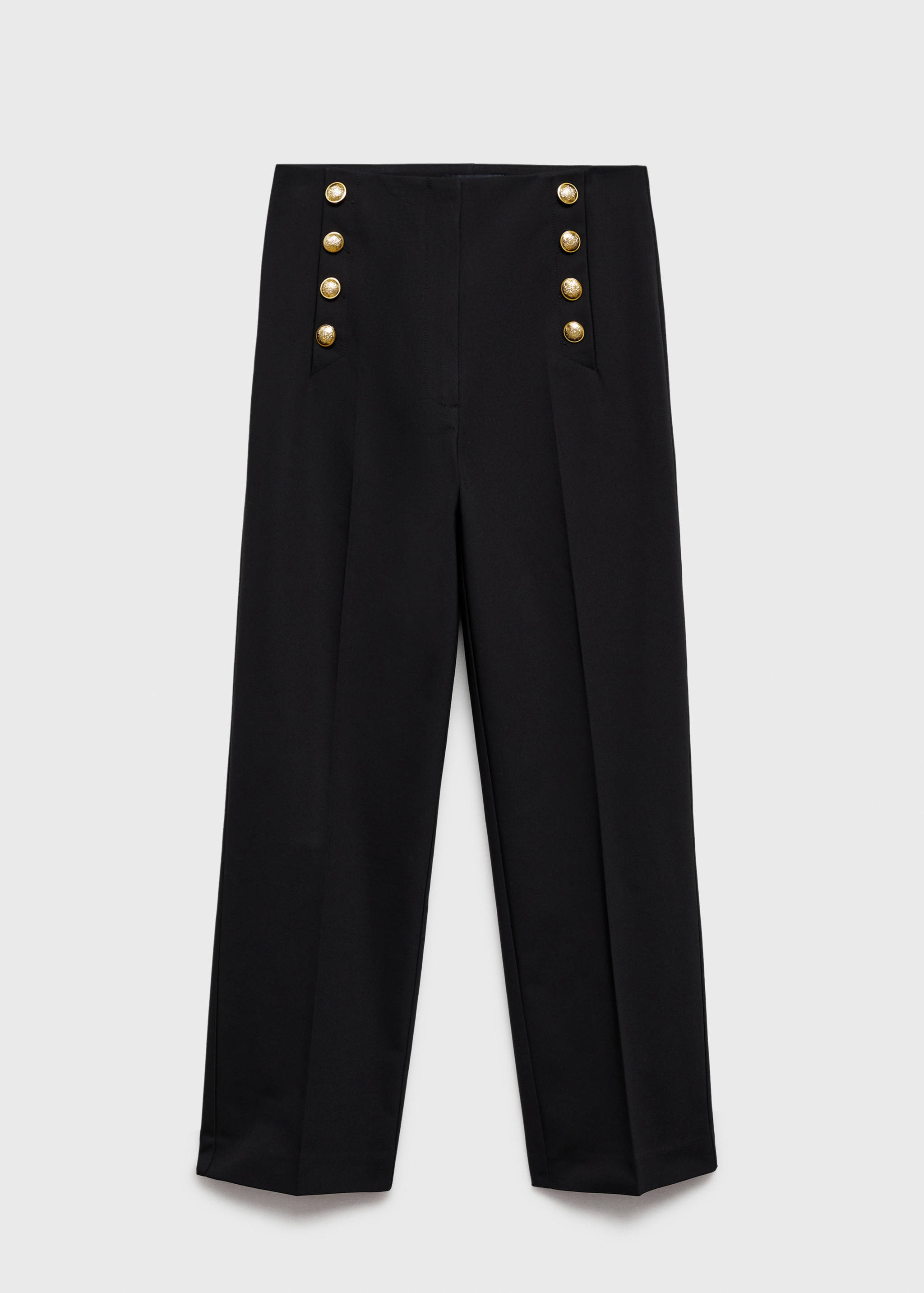 Straight trousers with jewel buttons - Article without model