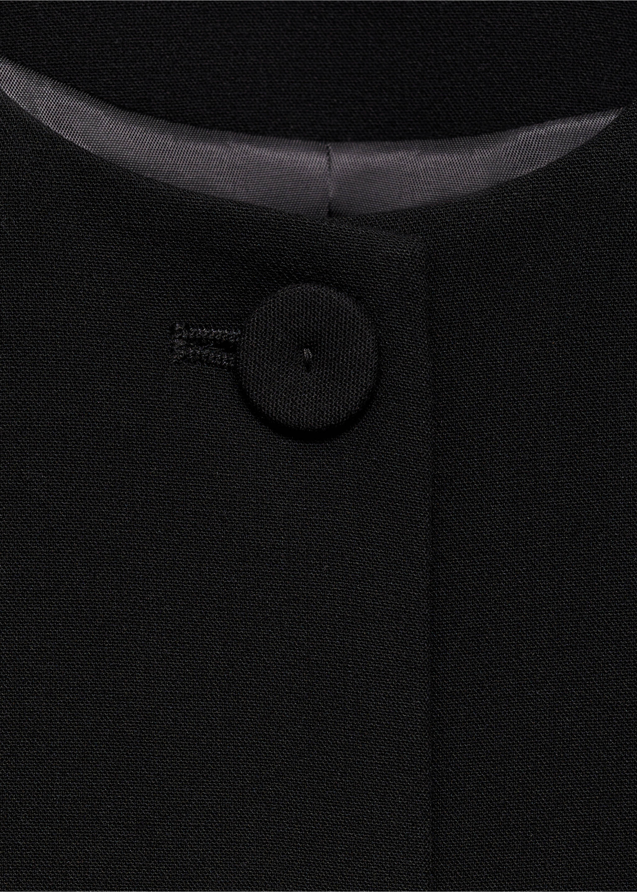 Suit waistcoat with buttons - Details of the article 8, Black. Ref: 87054802-00.