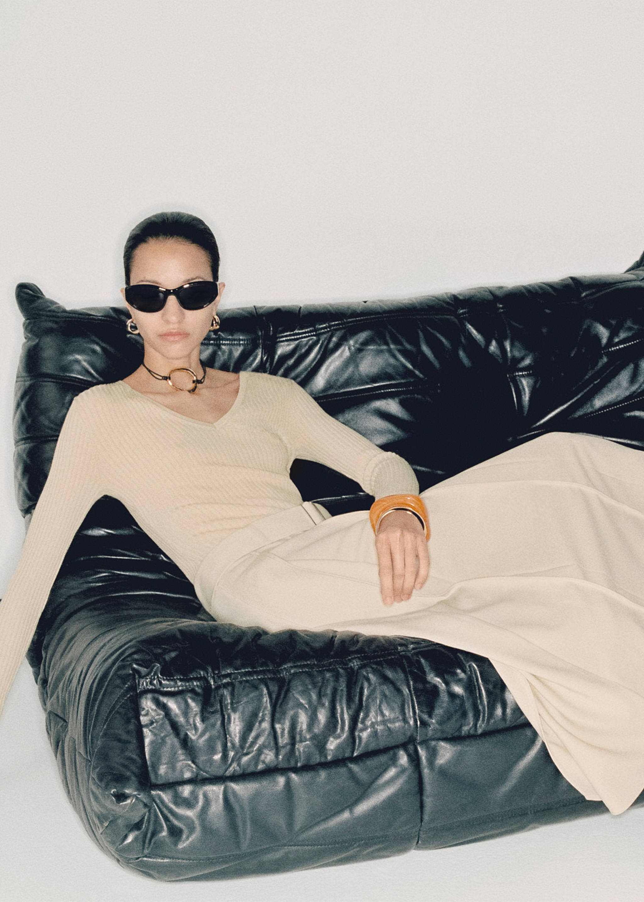 فستان بحزام منسوج وتصميم متنوع - تفاصيل المنتج 7