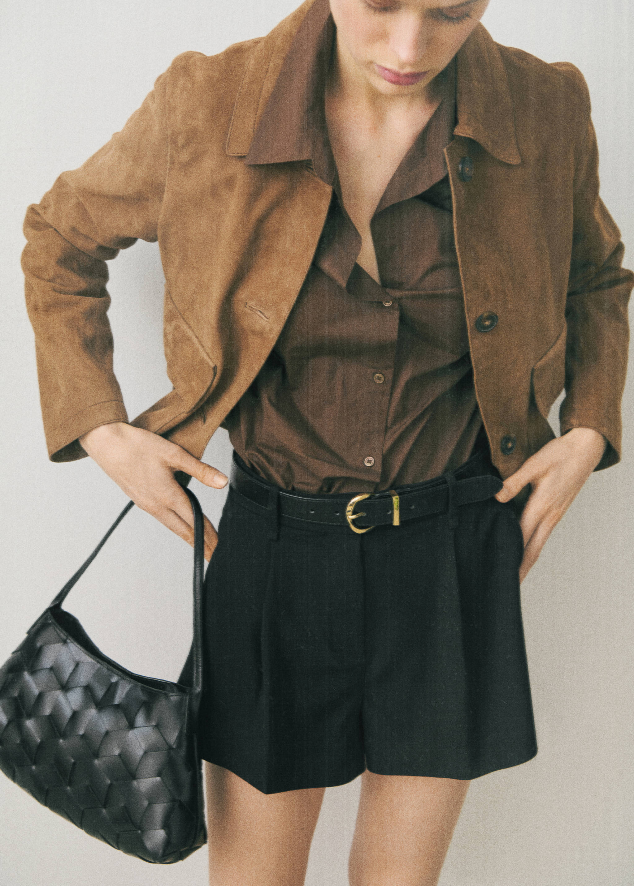 Suede leather jacket - Medium plane