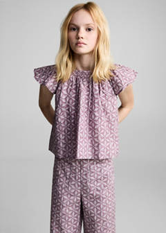 Printed pocket trousers — Pink 2