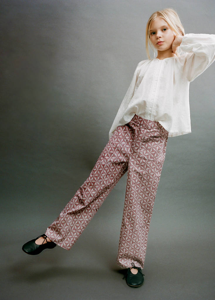 Printed pocket trousers — Pink