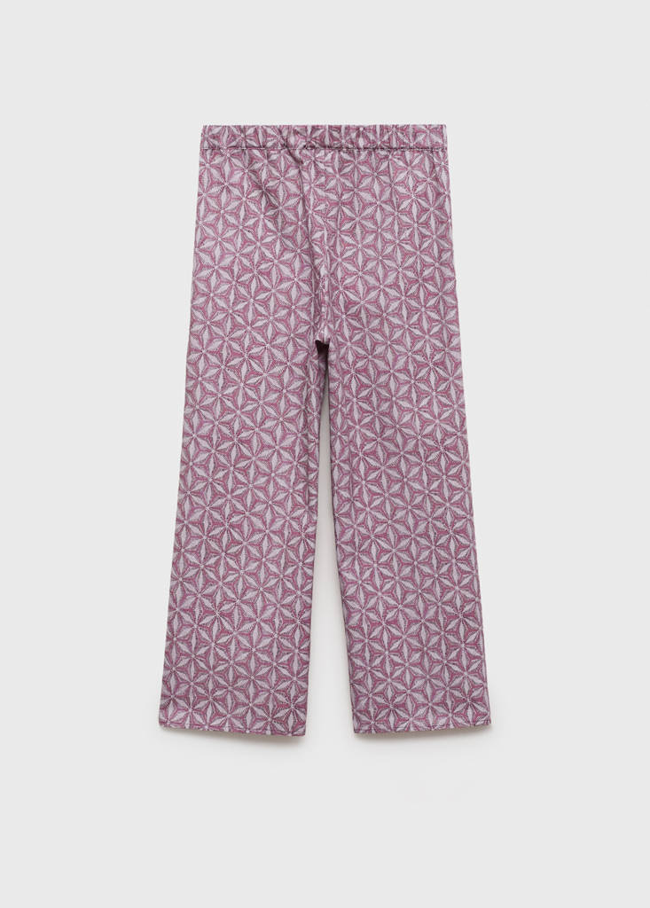 Printed pocket trousers — Pink