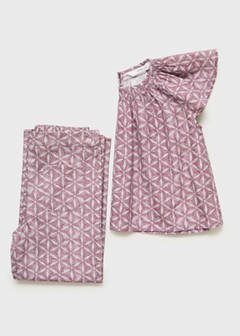 Printed pocket trousers — Pink 6