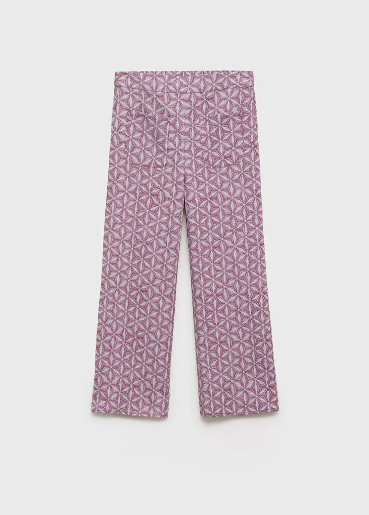 Printed pocket trousers — Pink
