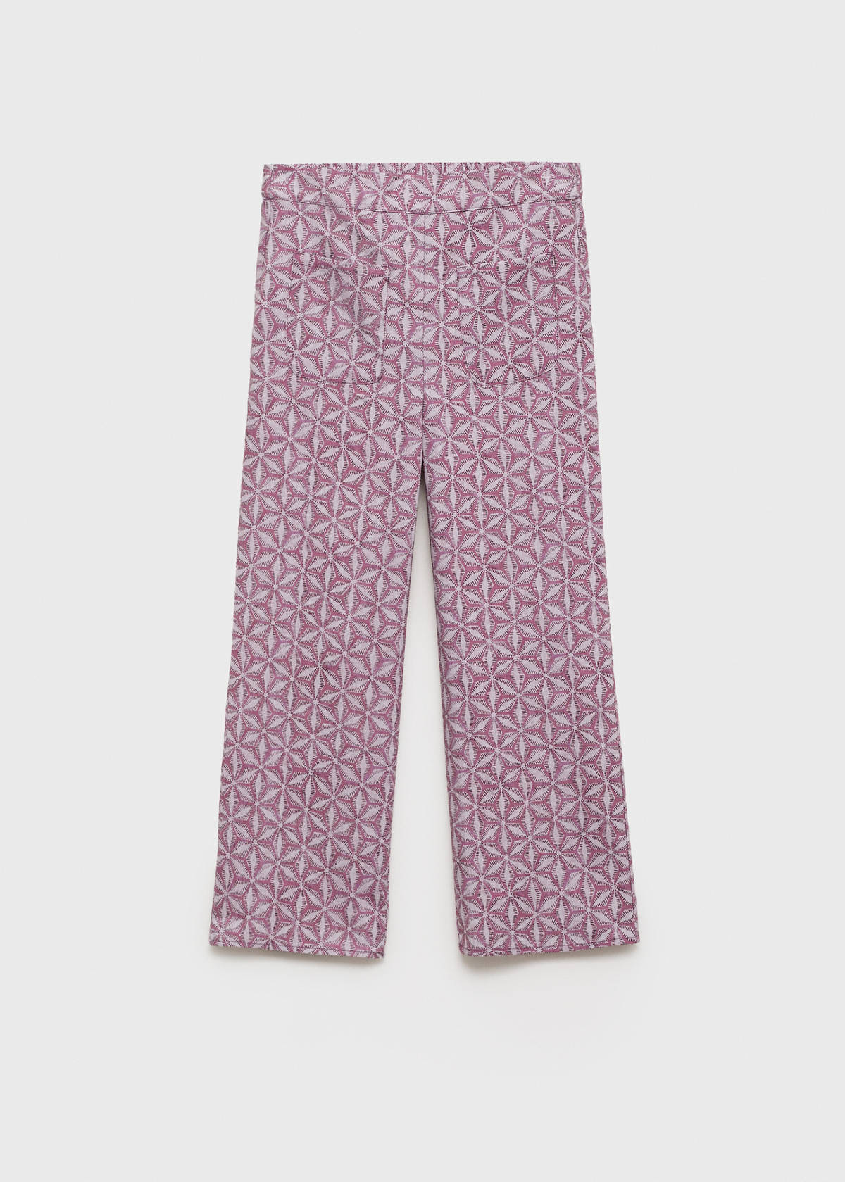 Printed pocket trousers — Pink