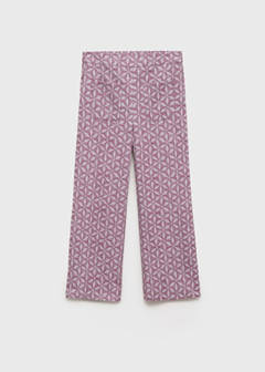 Printed pocket trousers — Pink 4