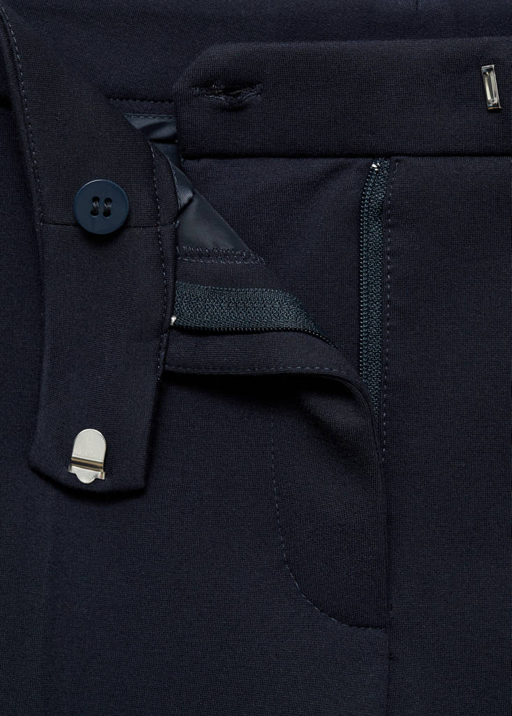 Straight mid-rise trousers — Dark Navy