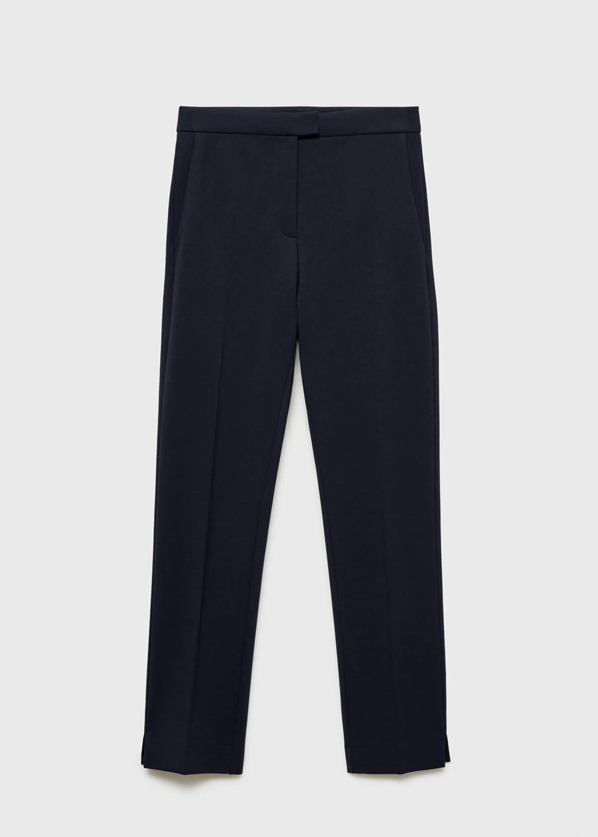 Straight mid-rise trousers — Dark Navy