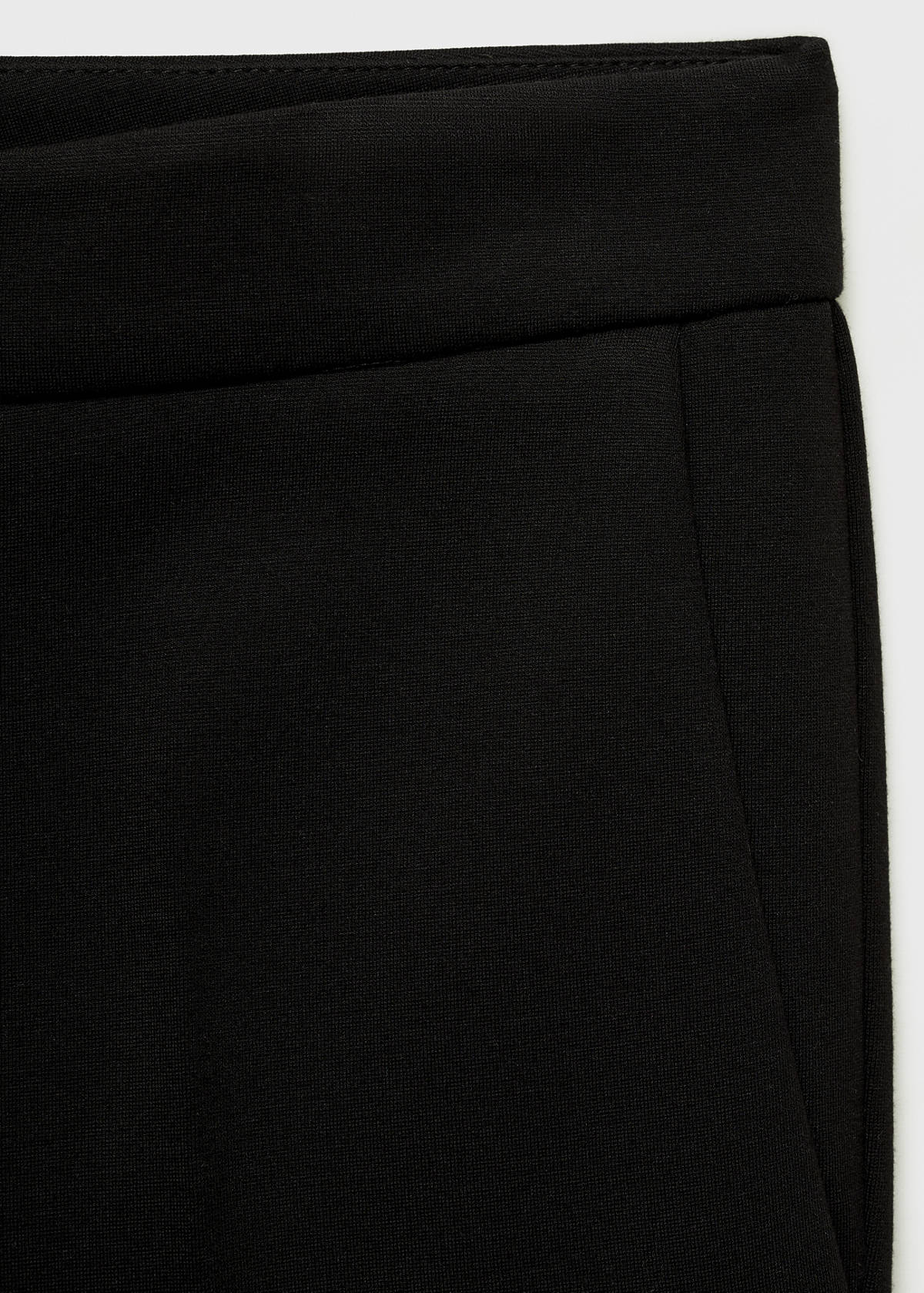 Straight mid-rise trousers — Black