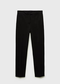 Straight mid-rise trousers — Black 6
