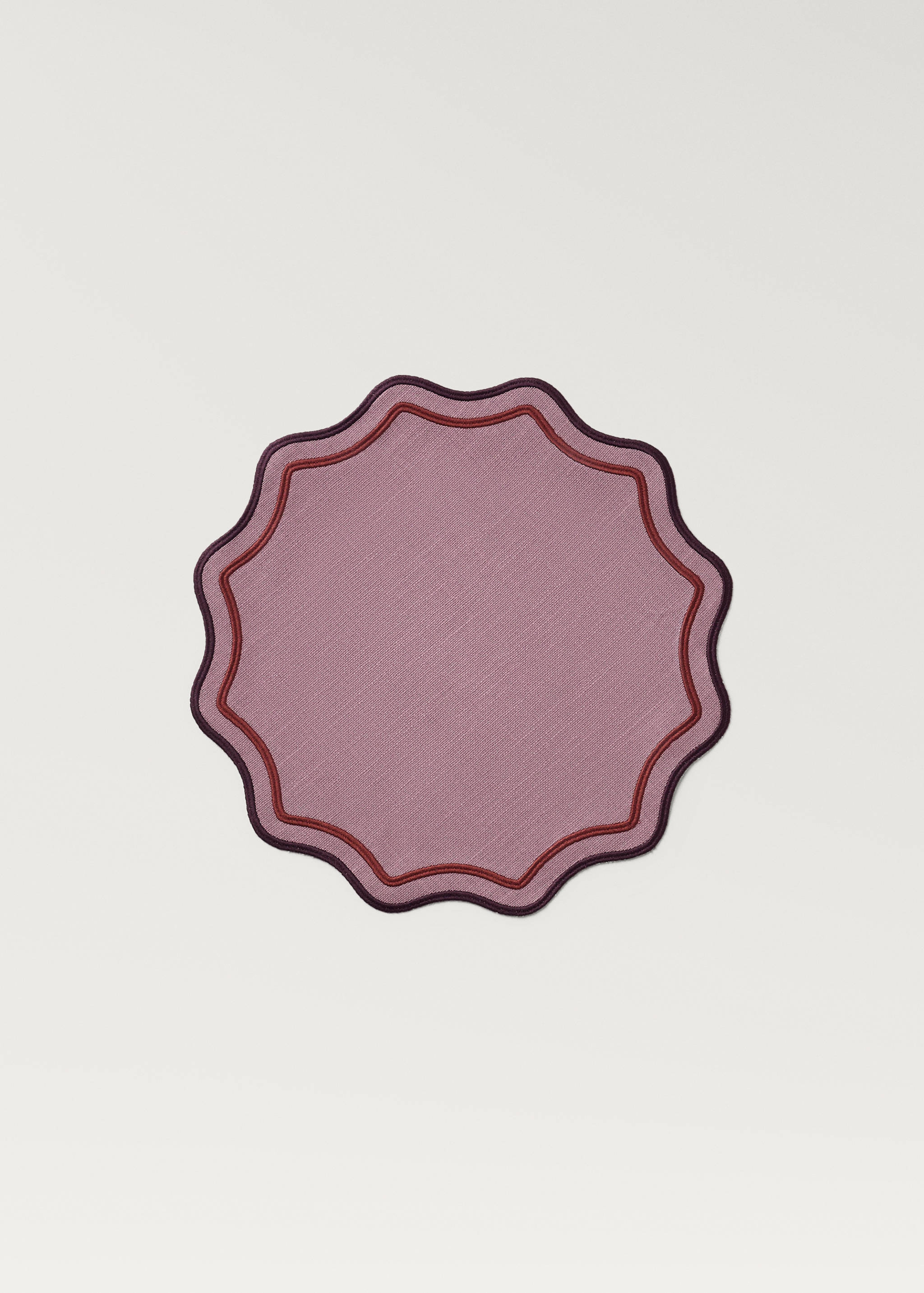 Nappe individuelle en coton résiné à vagues - Article sans modèle