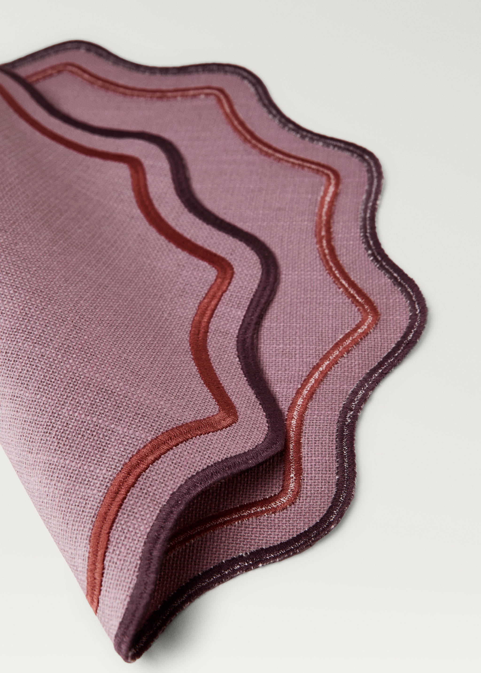 Nappe individuelle en coton résiné à vagues - Détail de l'article 1