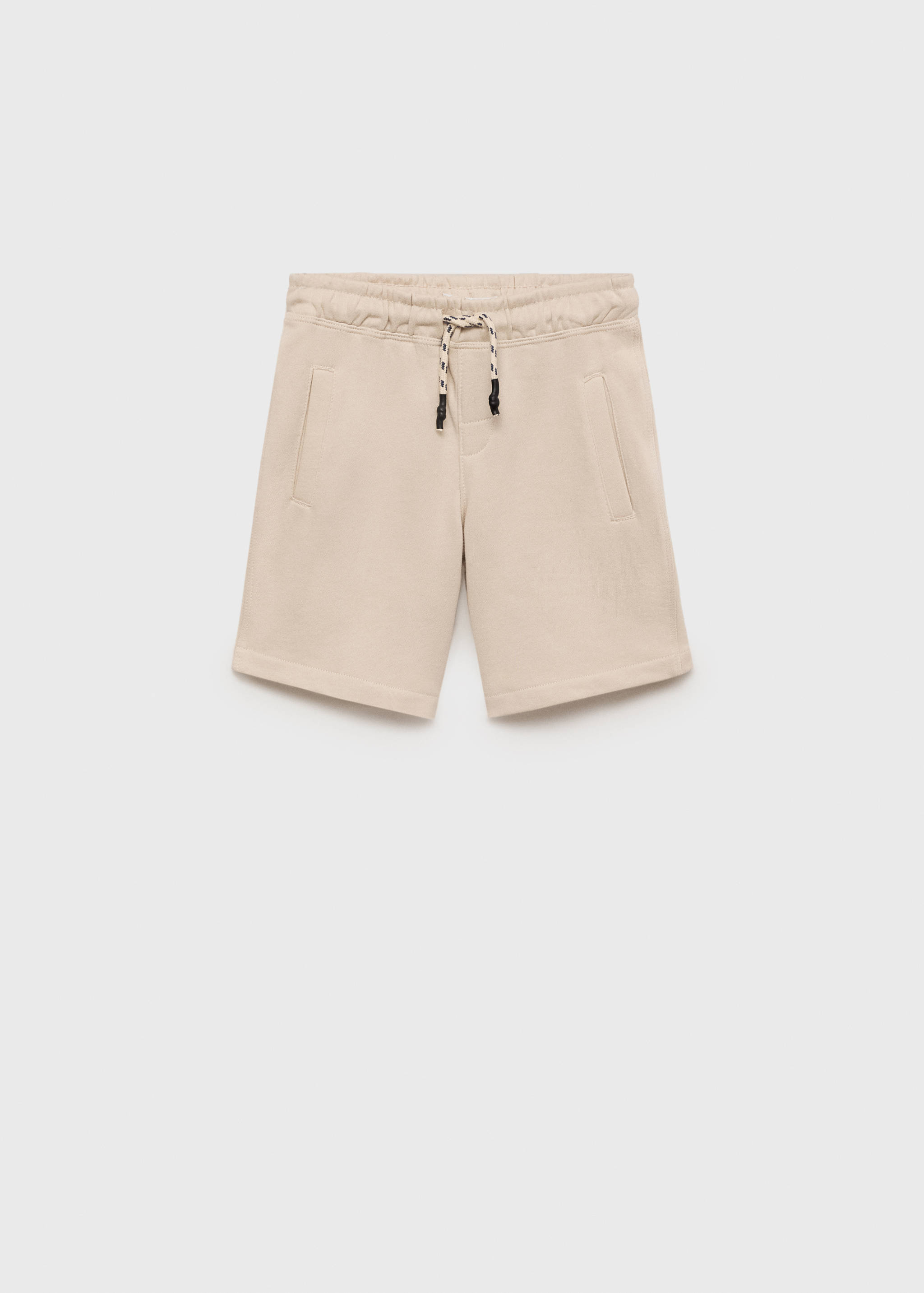 抽绳棉质短裤 - null