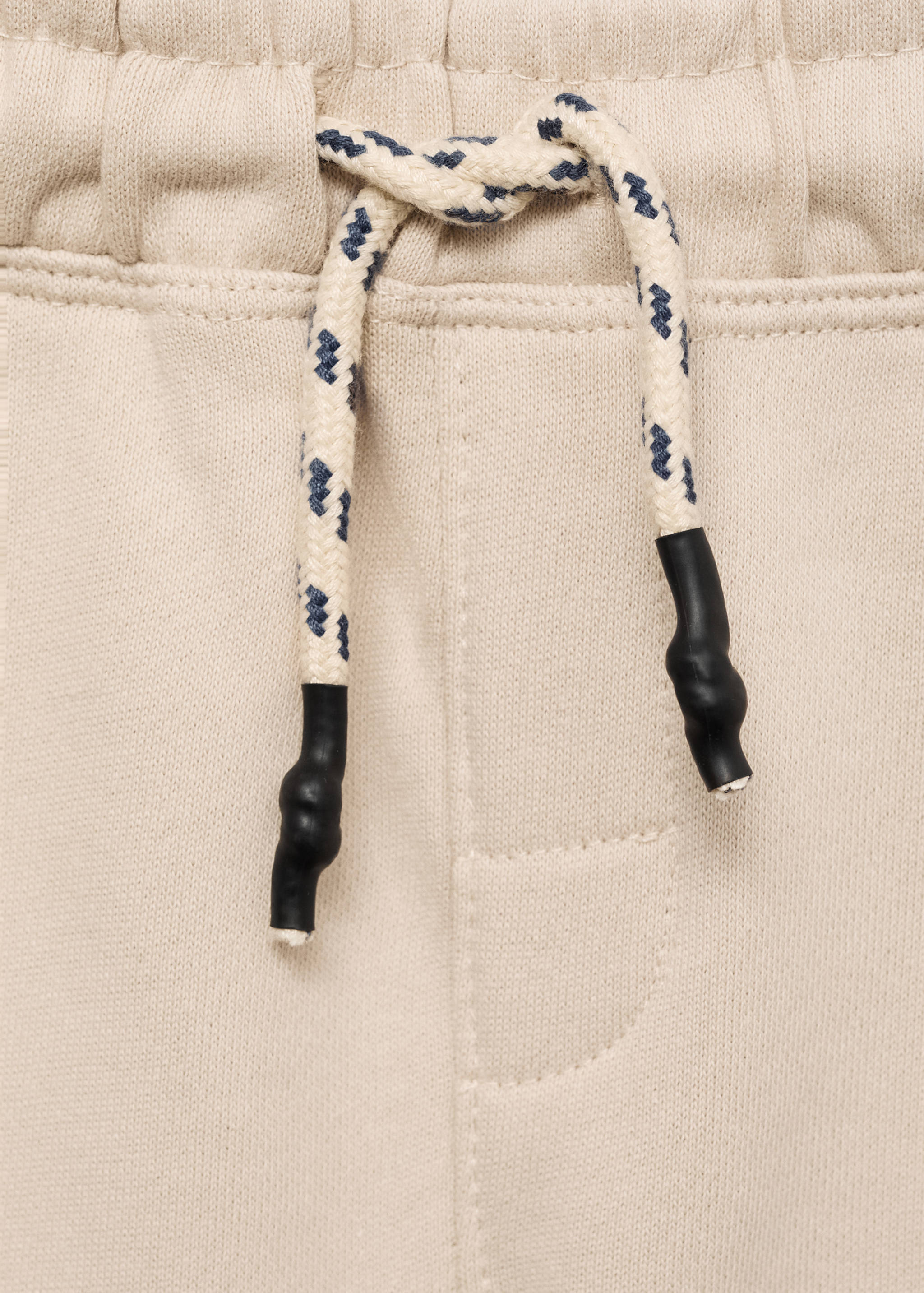 抽绳棉质短裤 - null