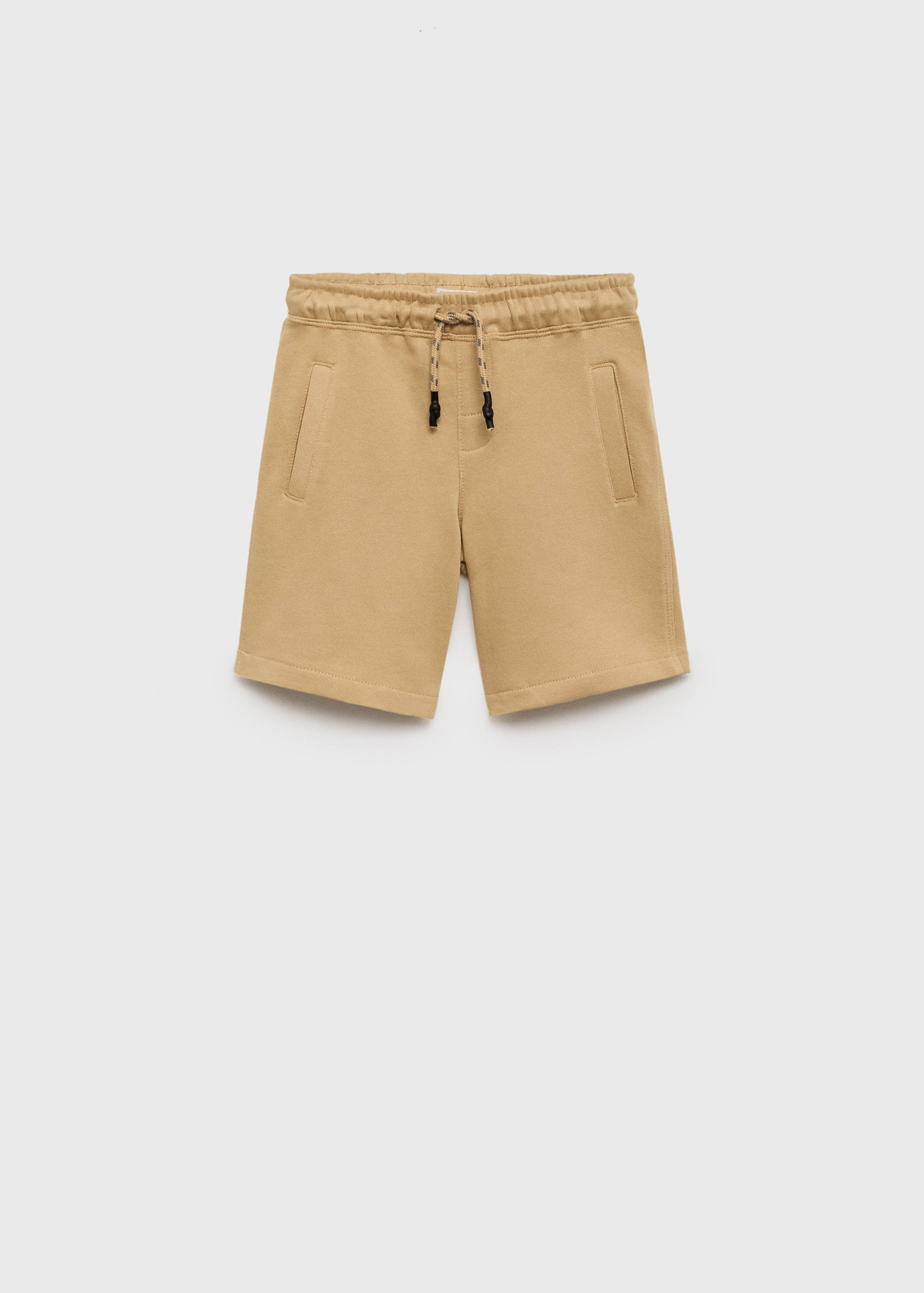 抽绳棉质短裤 - null