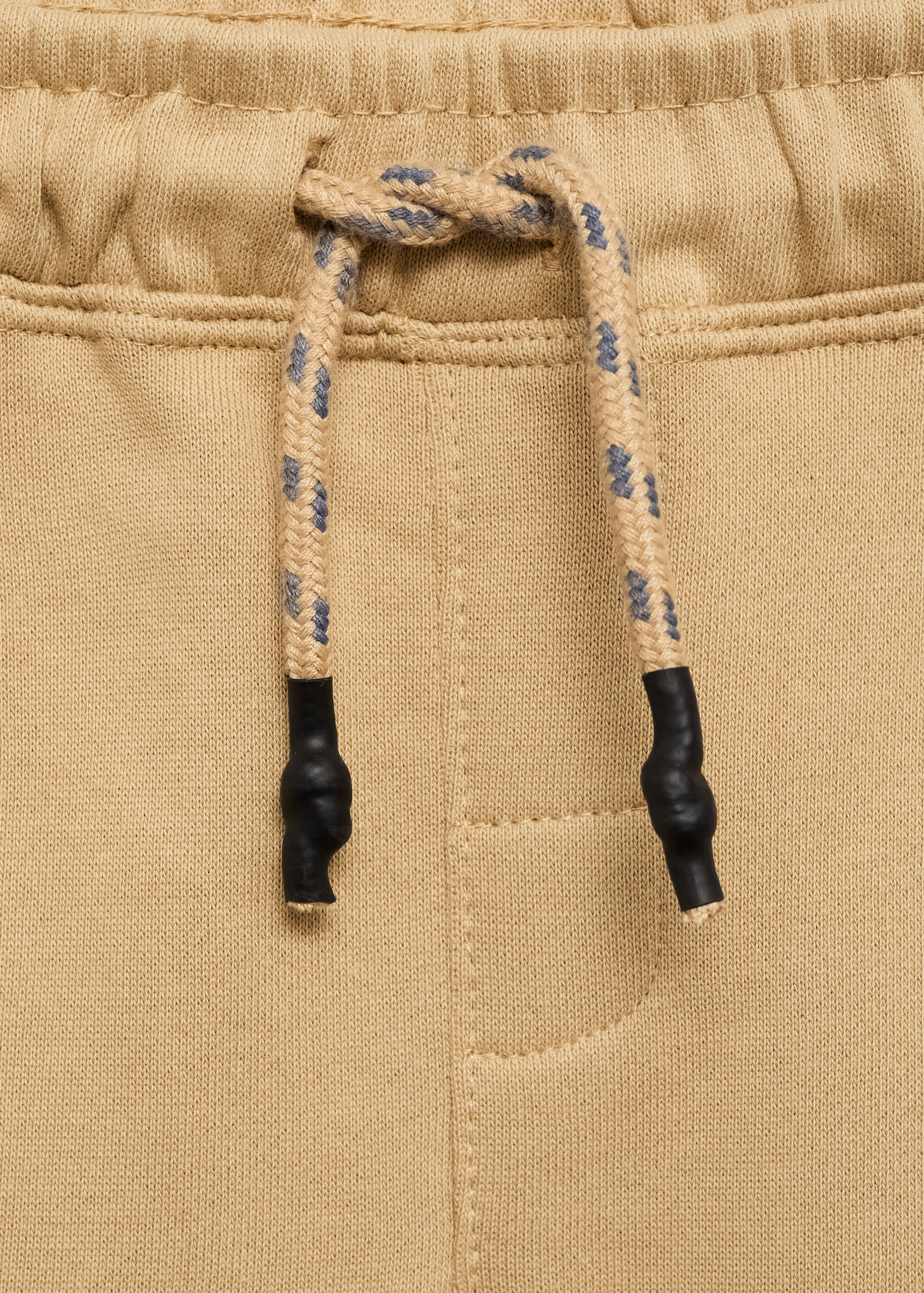 抽绳棉质短裤 - null