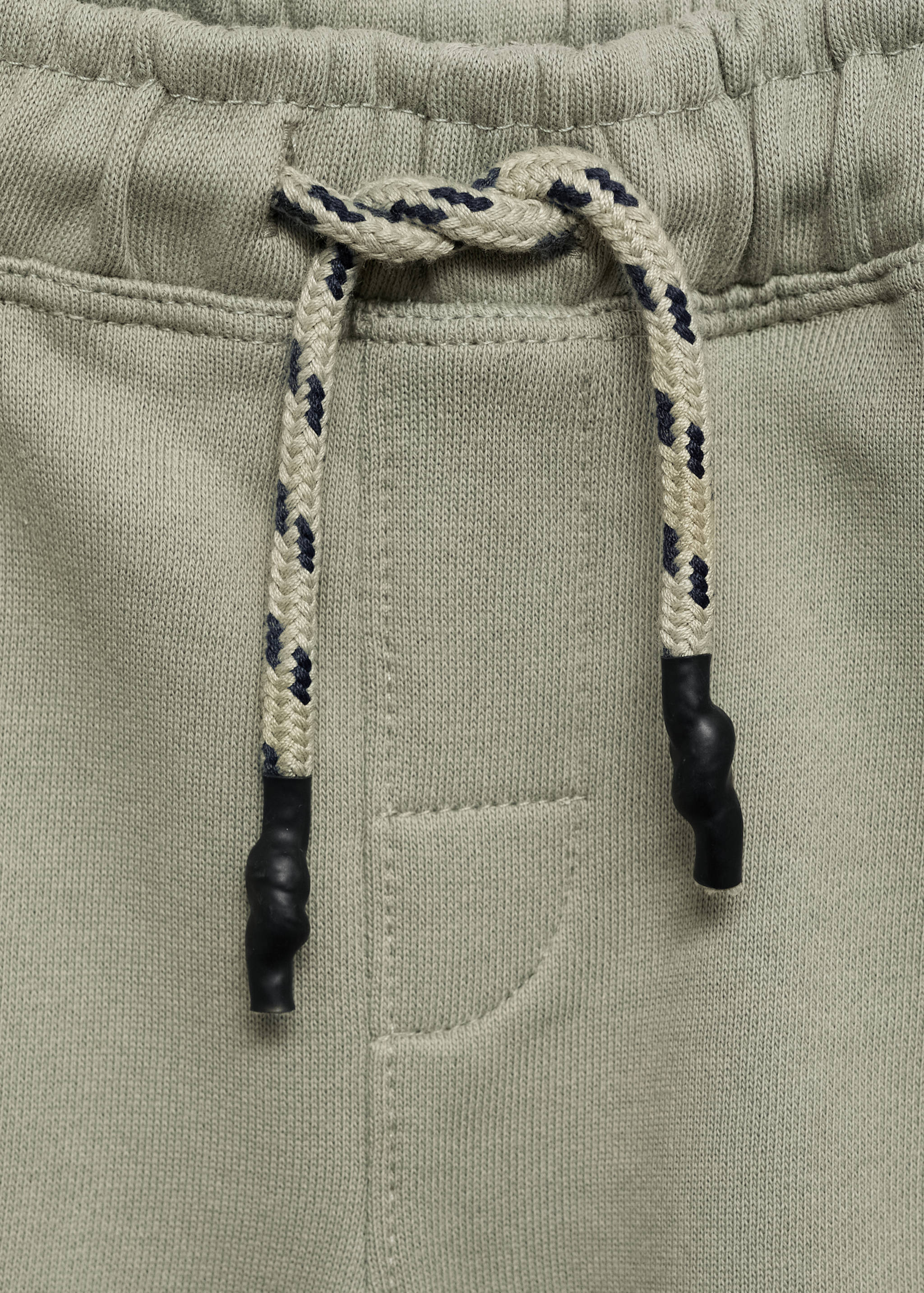 抽绳棉质短裤 - null