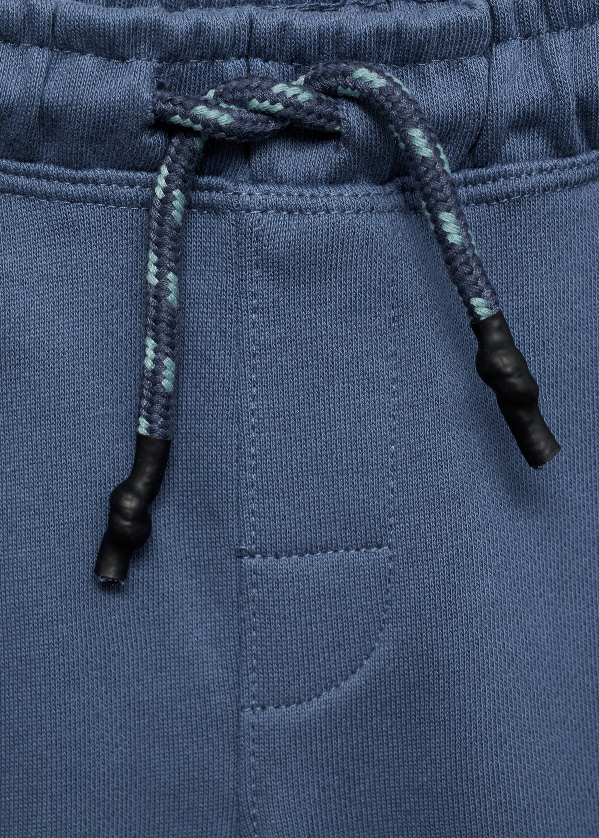 抽绳棉质短裤 - null