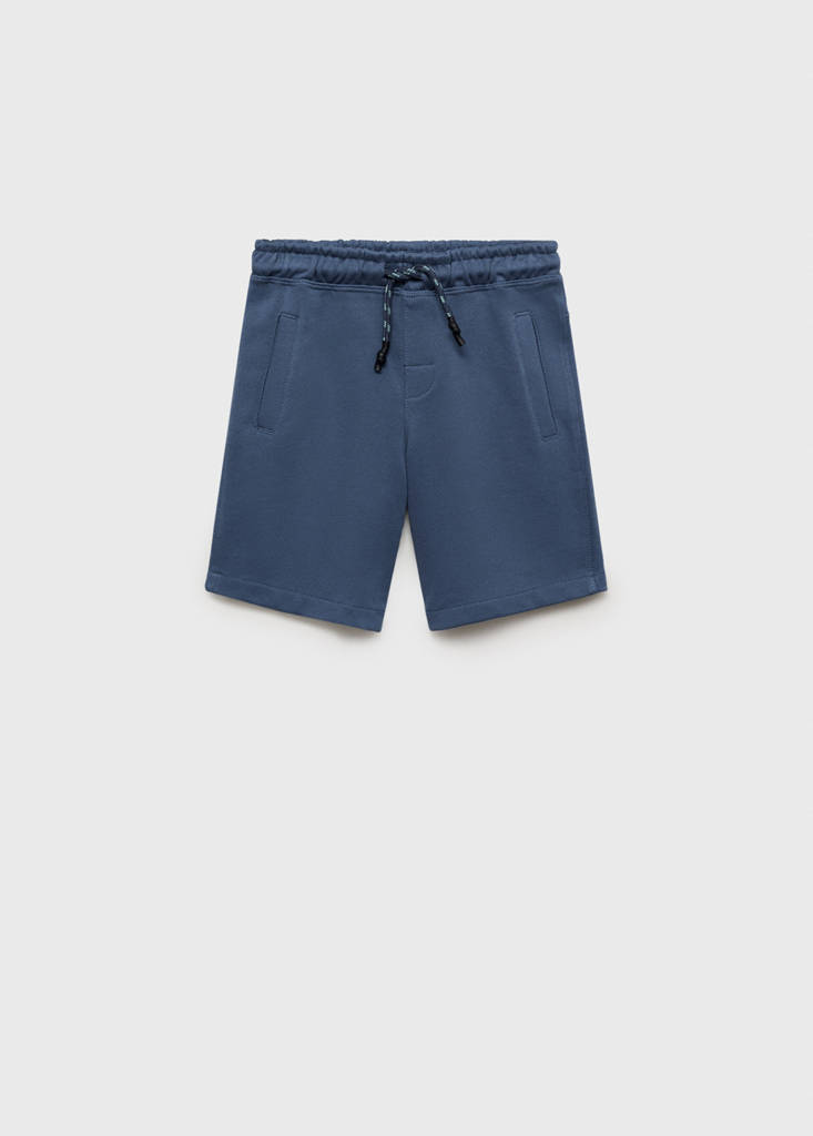 MANGO KIDS - Bermuda coton cordon bleu - 5-6 ans - Garçon