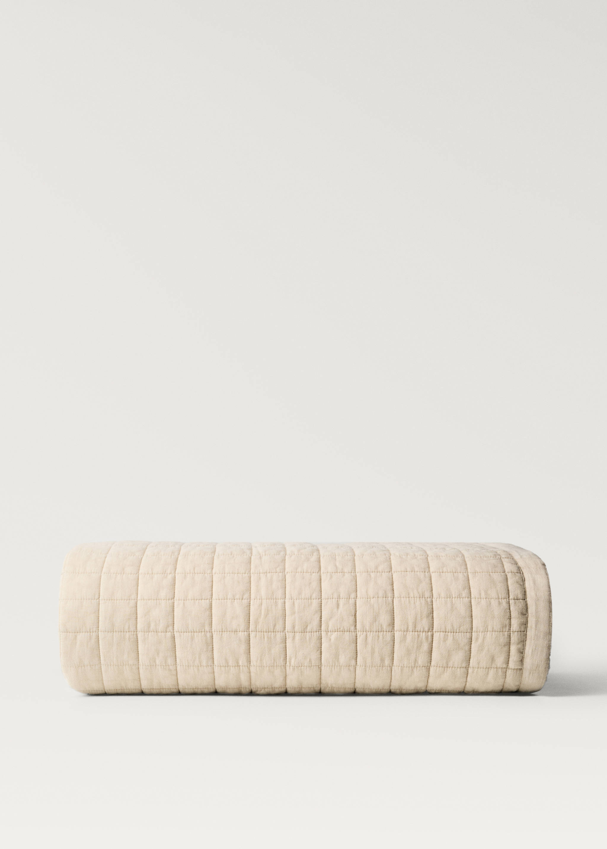 Washed cotton check bedspread for 90/105 cm bed - Article without model