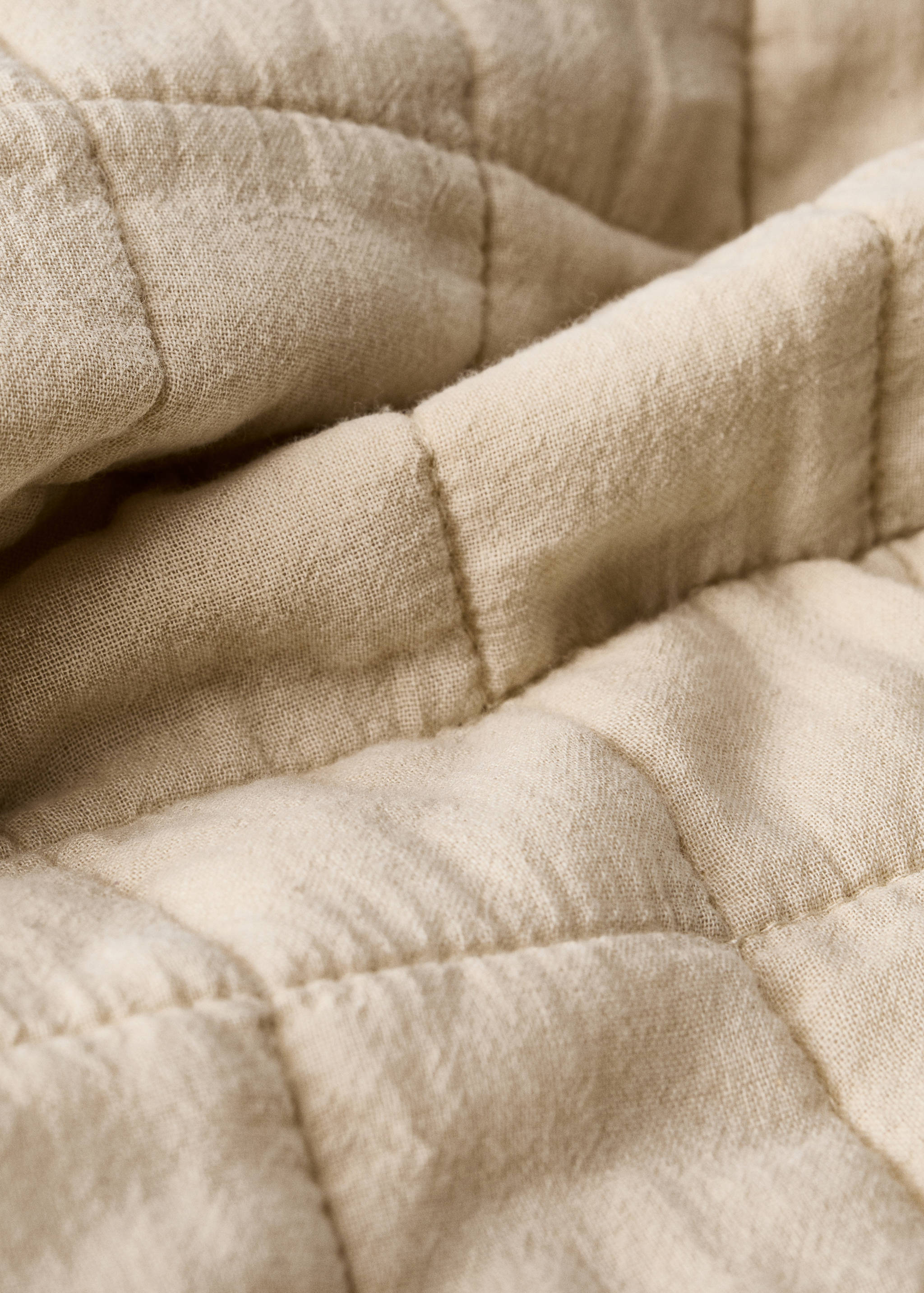 Washed cotton check bedspread for 90/105 cm bed - Details of the article 1