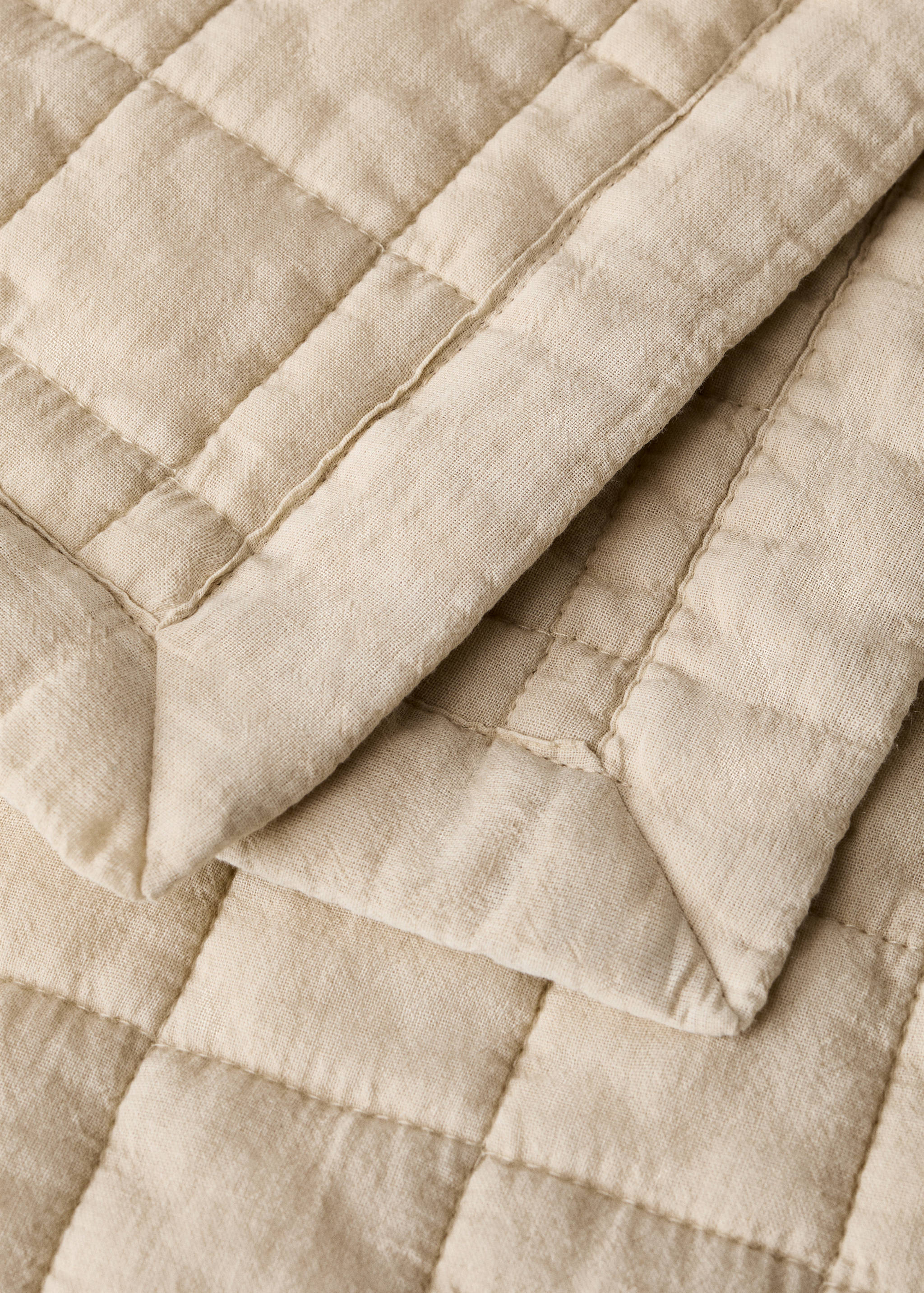 Washed cotton check bedspread for 90/105 cm bed - Details of the article 2