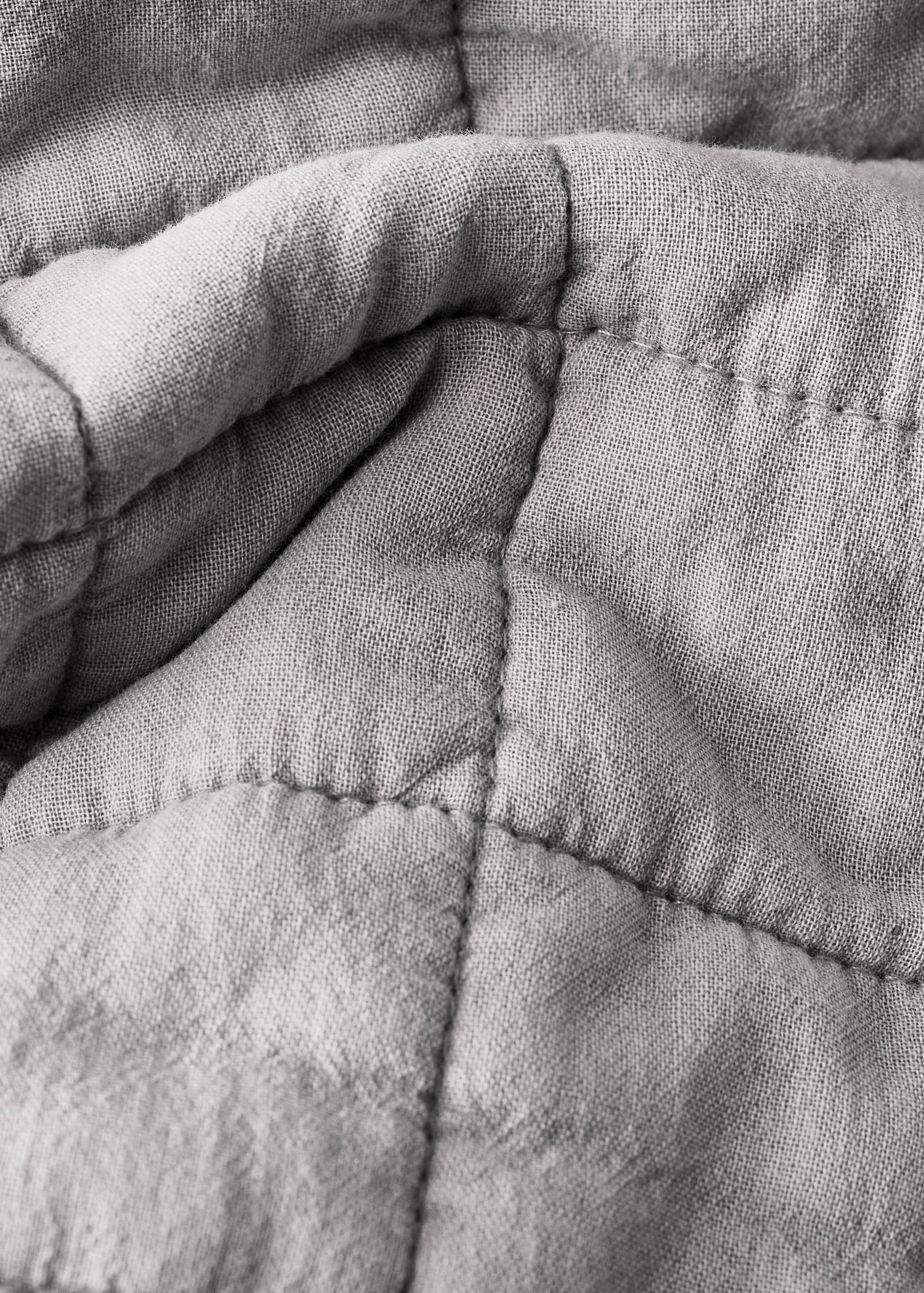 Washed cotton check bedspread for 90/105 cm bed - Details of the article 1