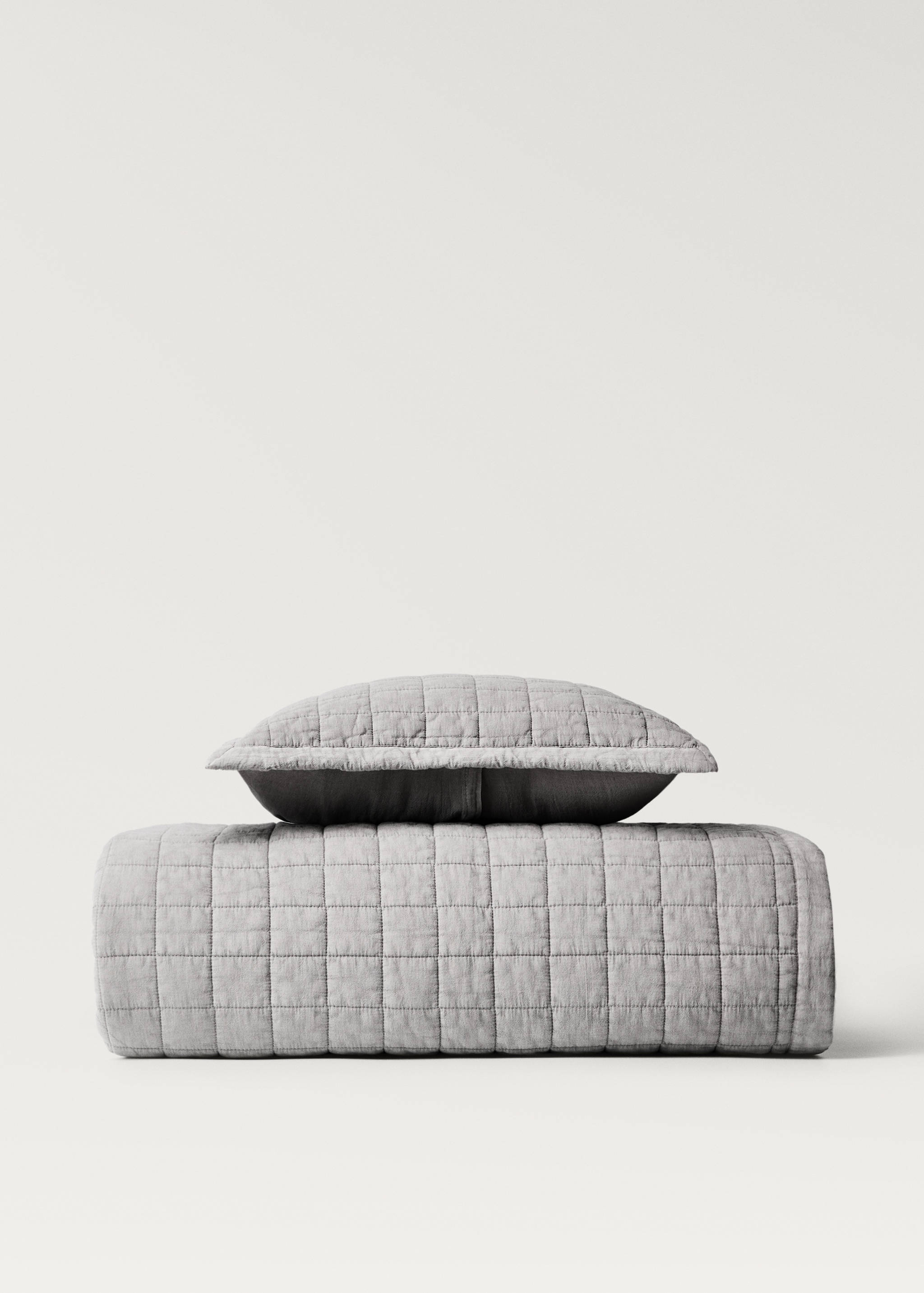 Washed cotton check bedspread for 90/105 cm bed - Details of the article 3