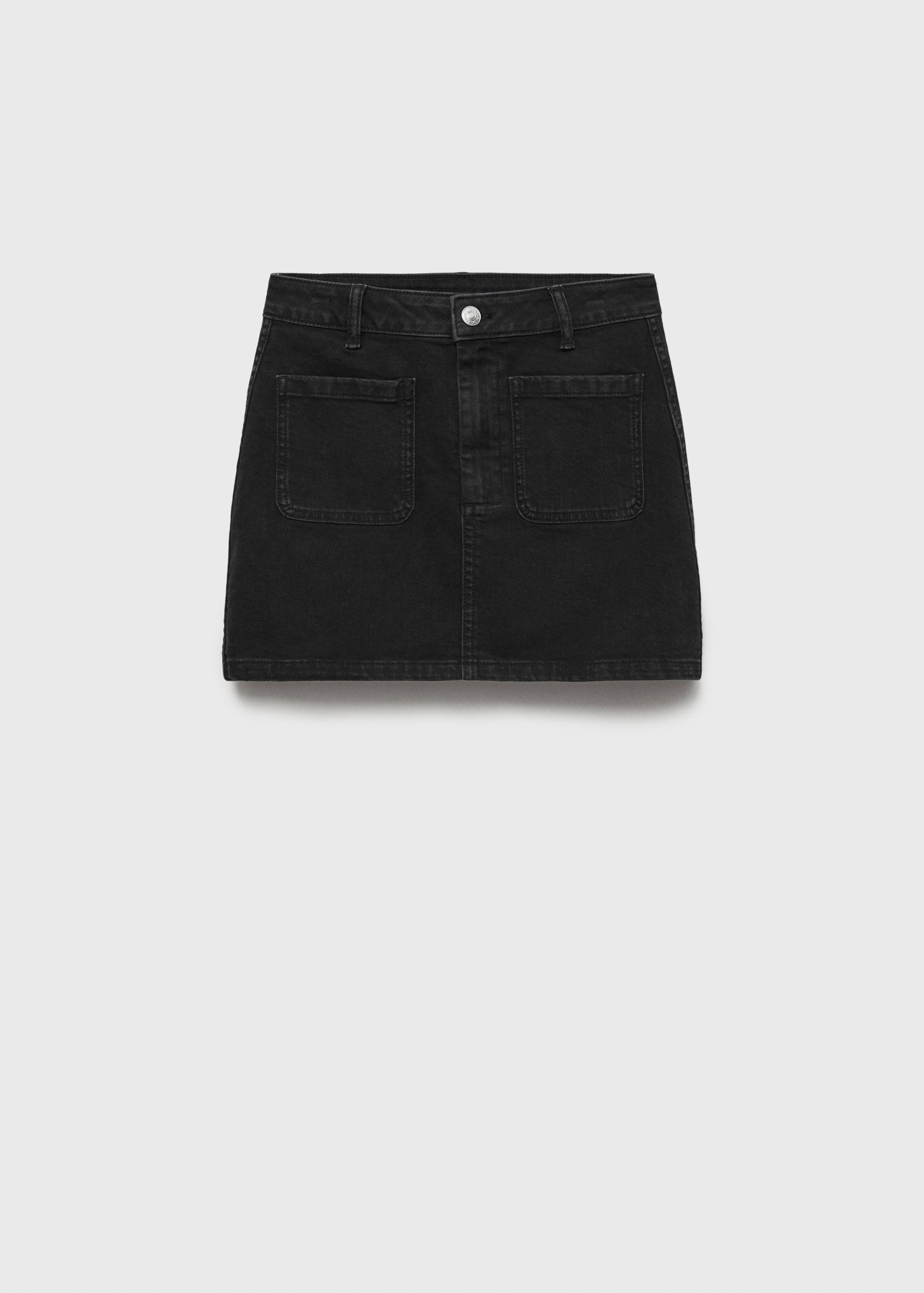 Cepli denim mini etek - Modelsiz ürün