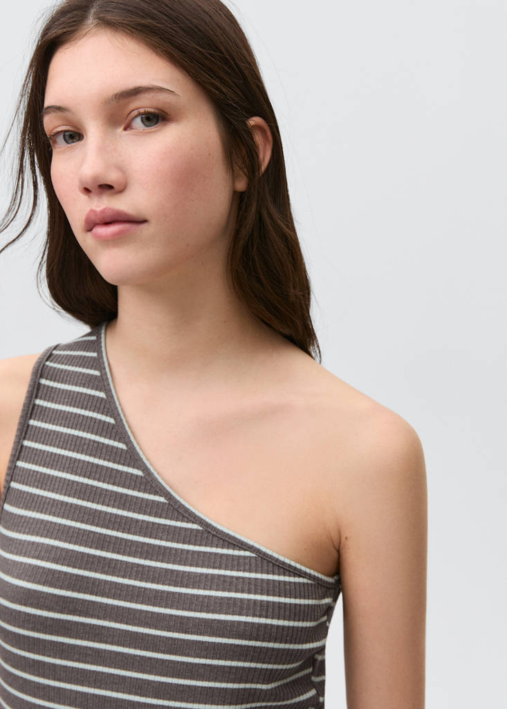Long asymmetric dress — Grey