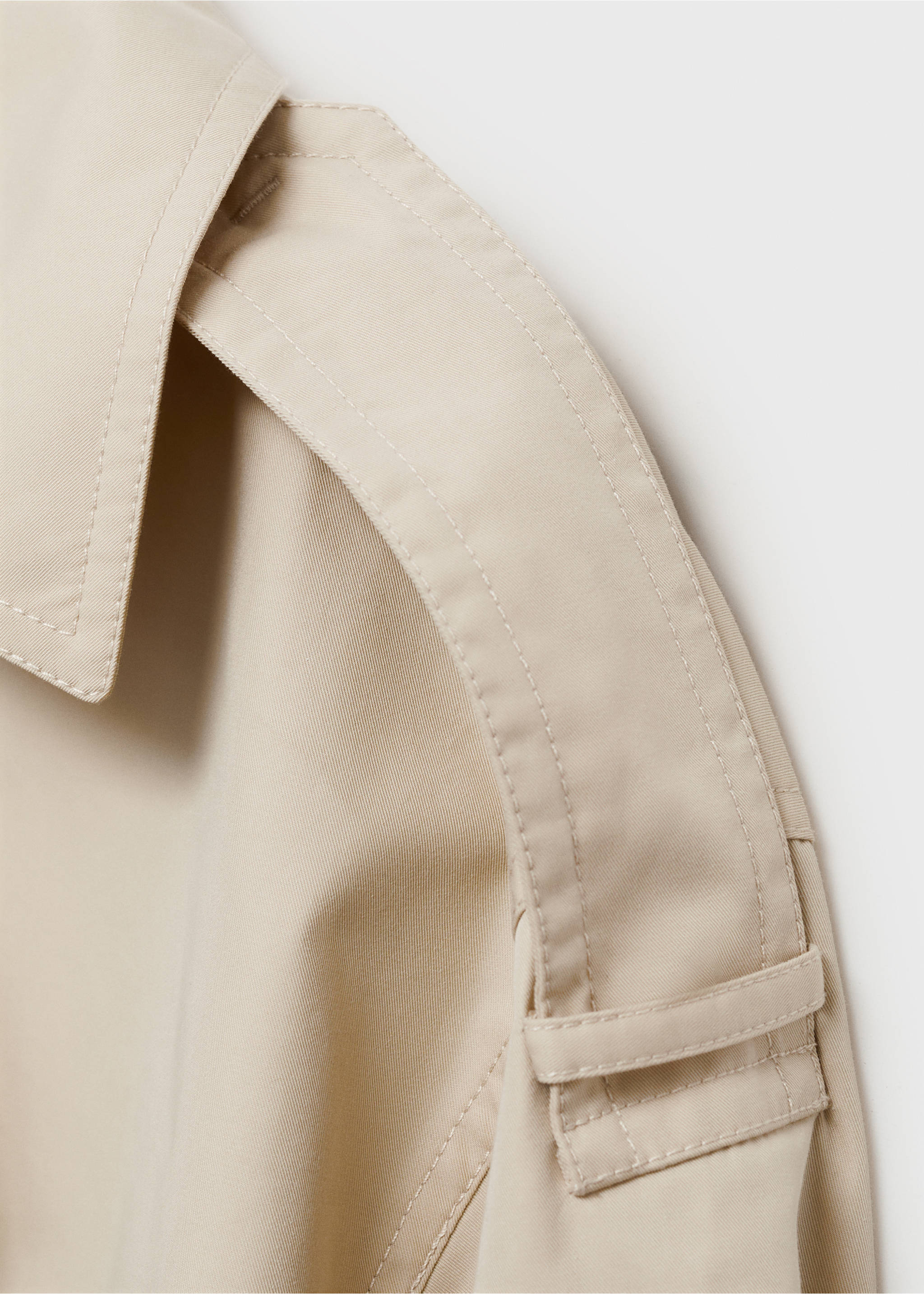 Trench crop double boutonnage - Détail de l'article 0, Gris clair/pastel. Ref: 87055735-00.
