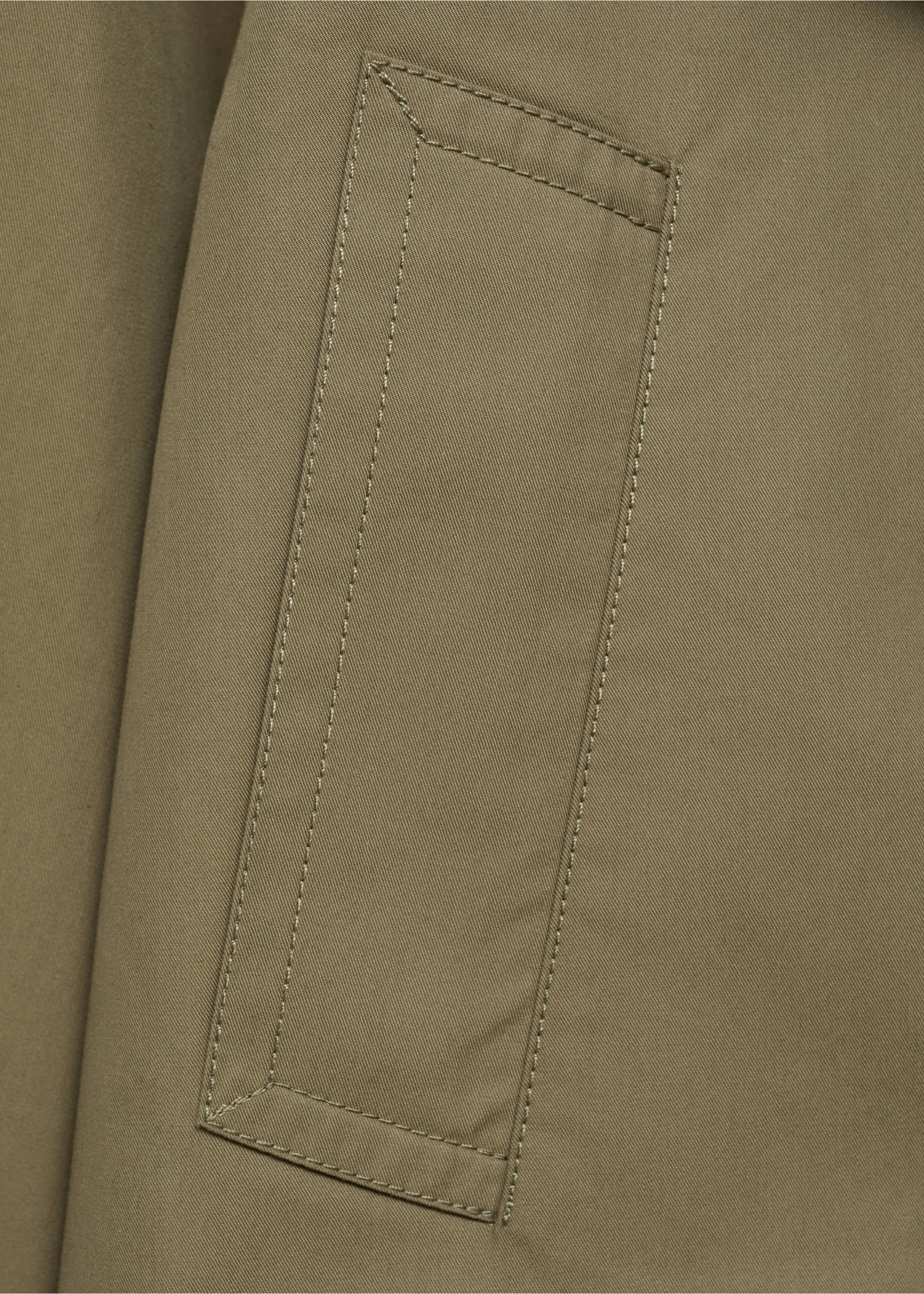 Trench crop double boutonnage - Détail de l'article 0, Kaki. Ref: 87055735-00.