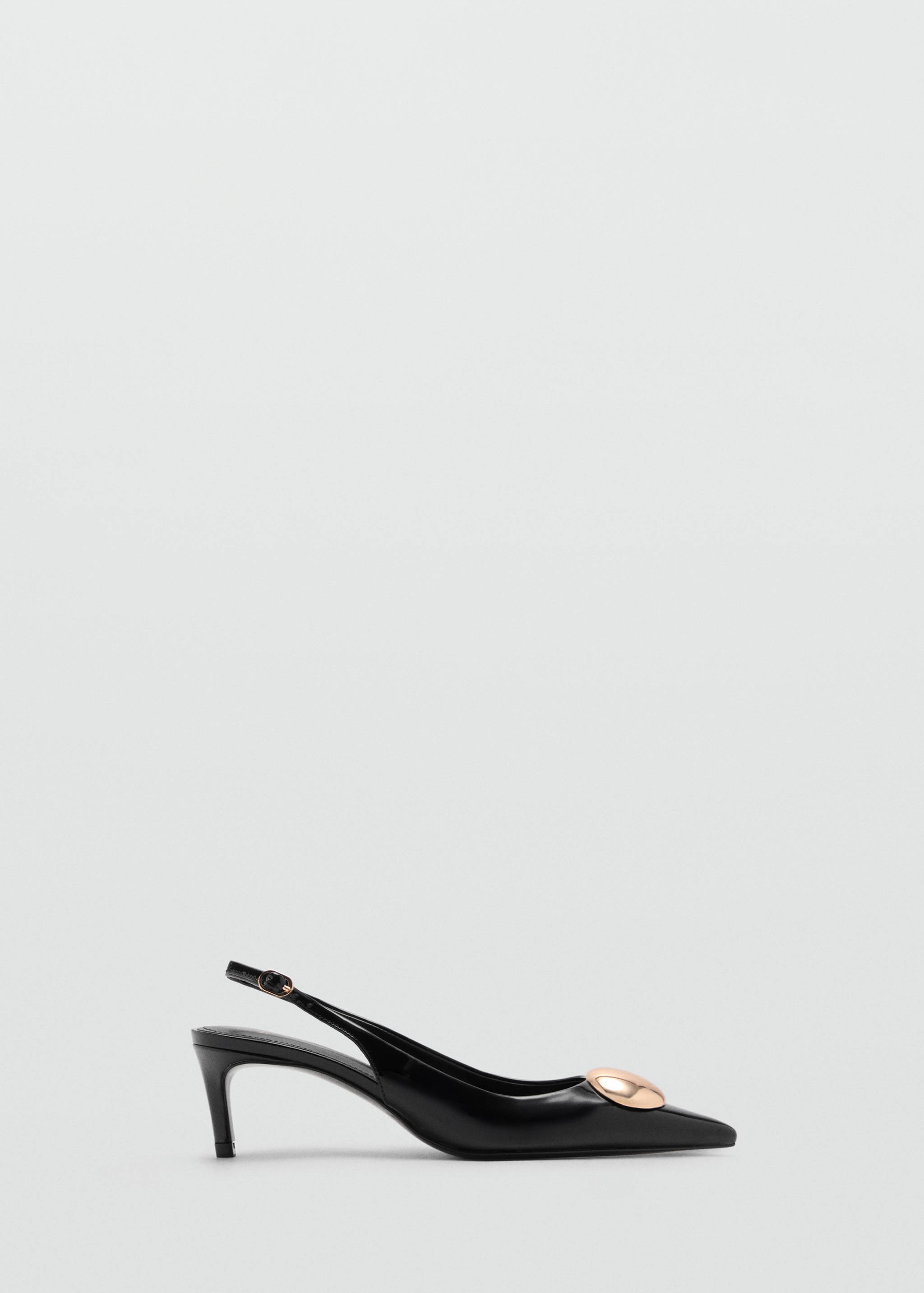 Туфлі kitten heel з металевини деталями - Товар без моделі