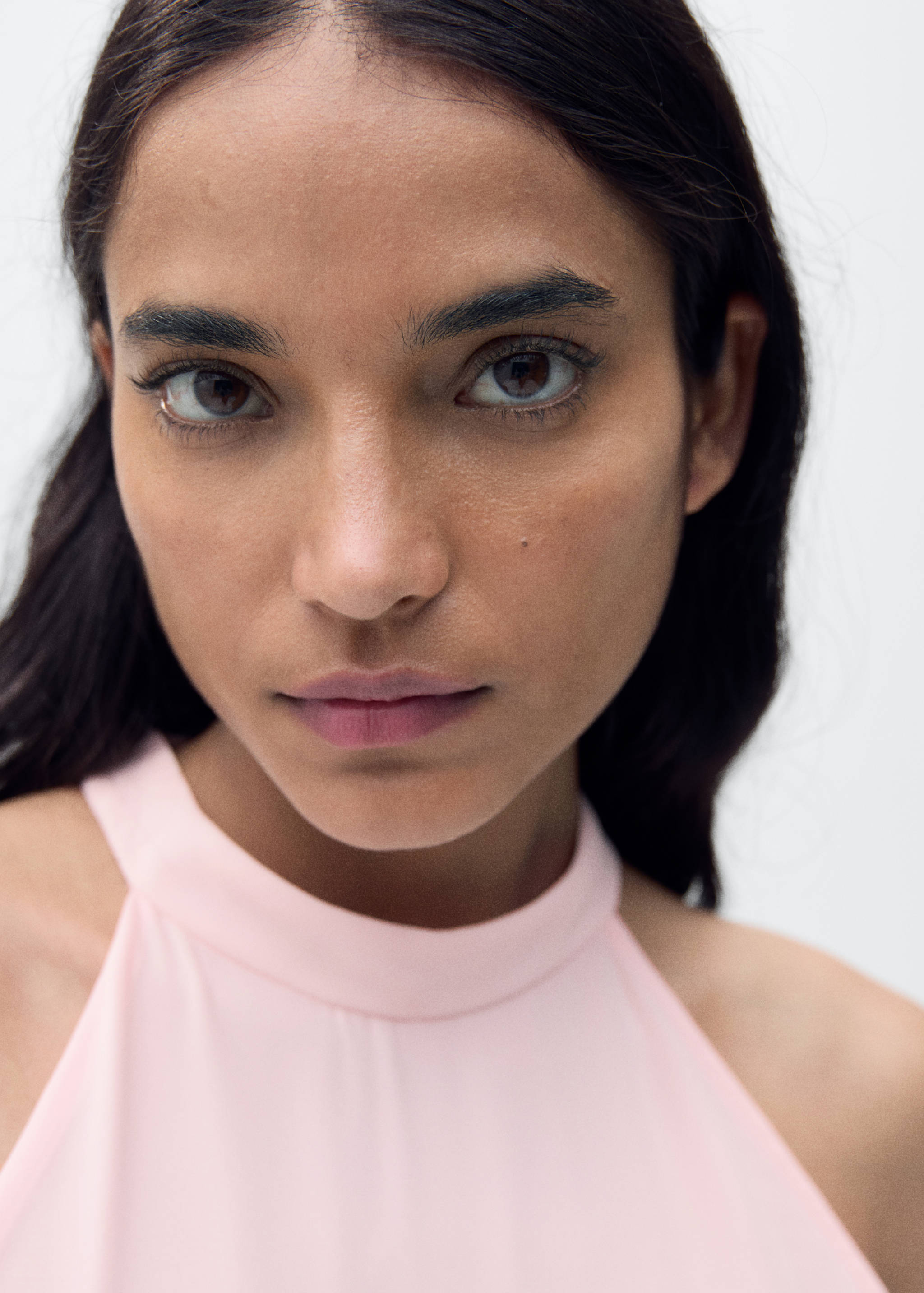 Pleated halter neck dress - Details of the article 1