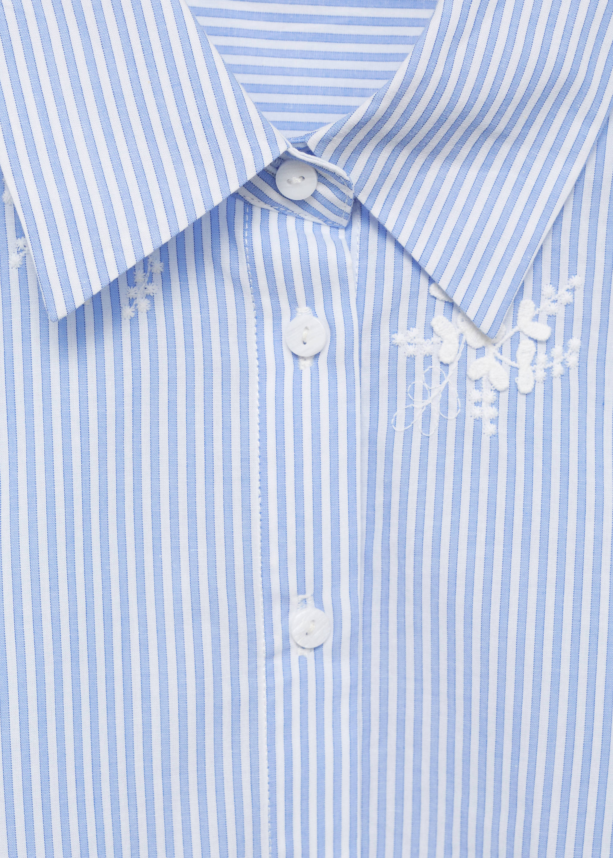 Flower embroidered striped shirt - Details of the article 8