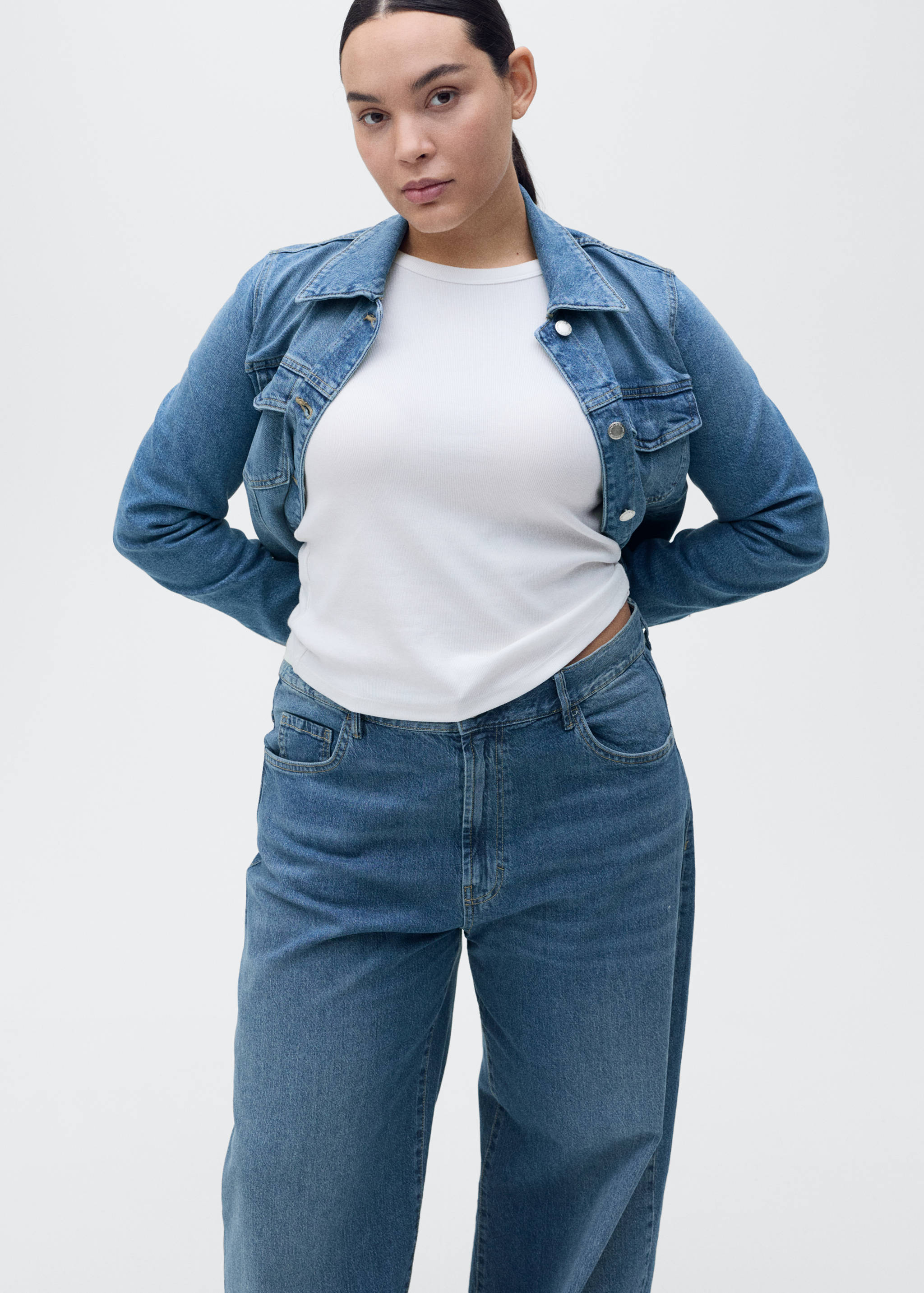 Джинсы с широкими штанинами и высокой посадкой - Деталь изделия 5