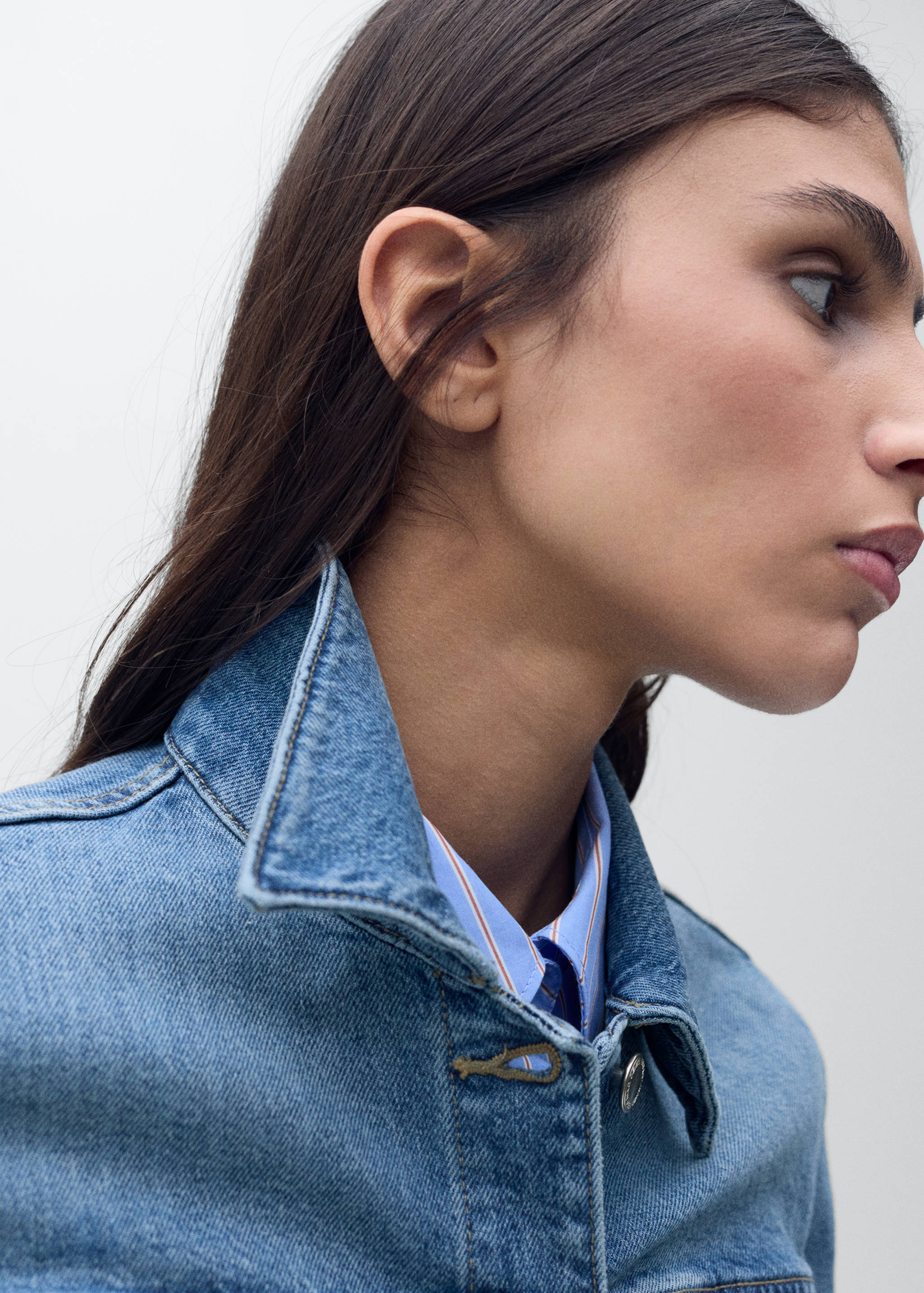 Crop denim jacket - Details of the article 1