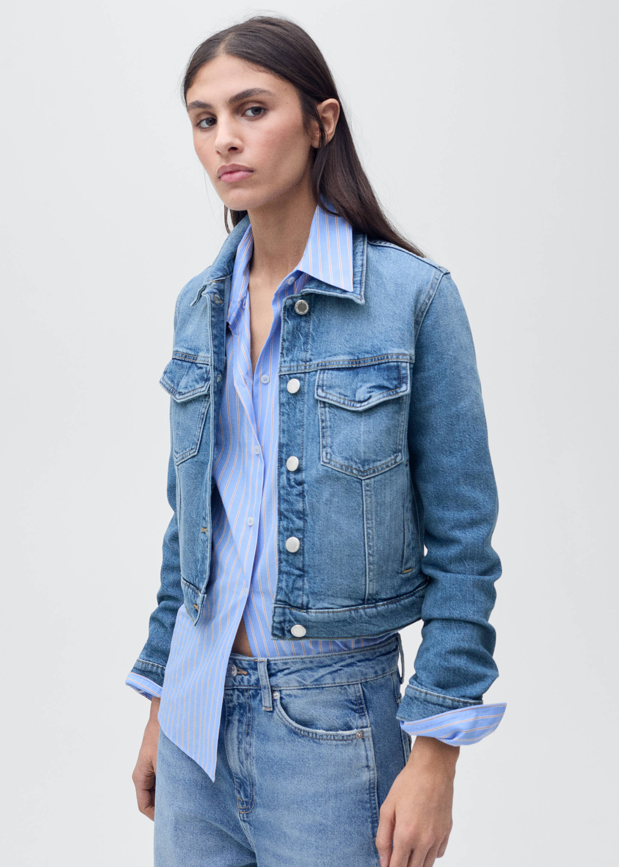 Crop denim jacket - Details of the article 6
