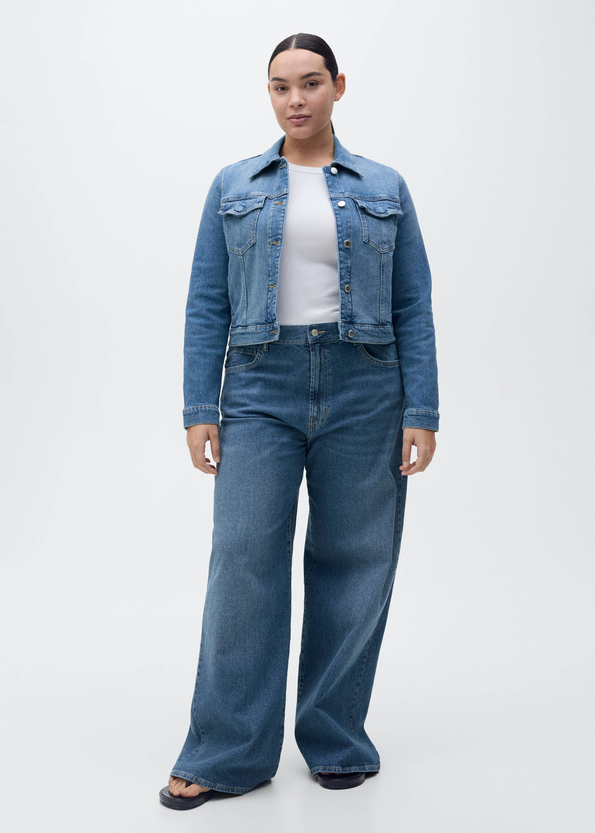 Crop denim jacket - Details of the article 3