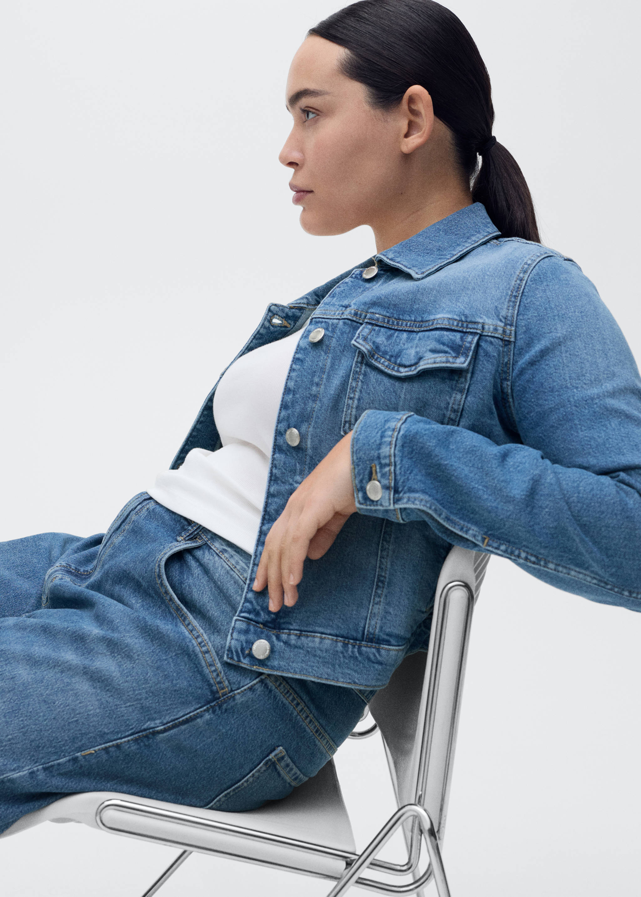 Crop denim jacket - Details of the article 5