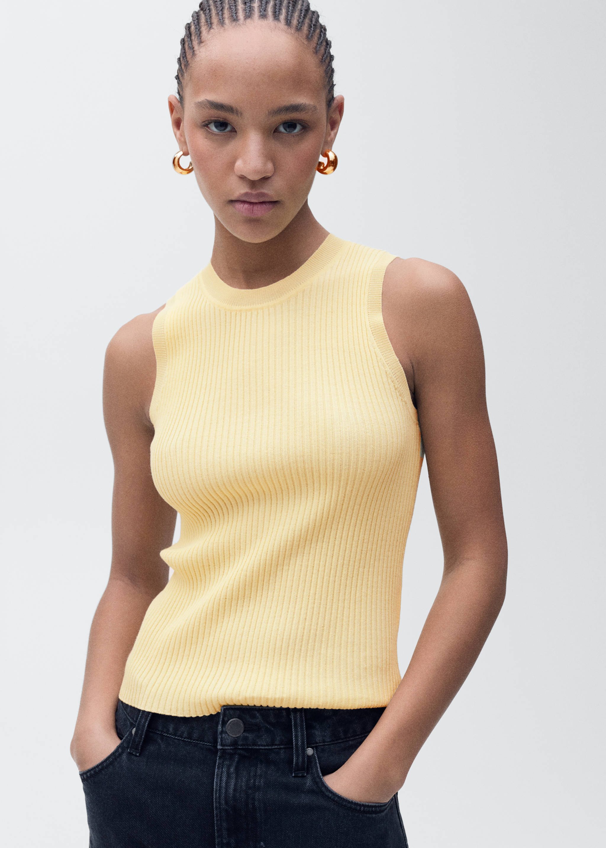 Ribbed knit top - Medium plane